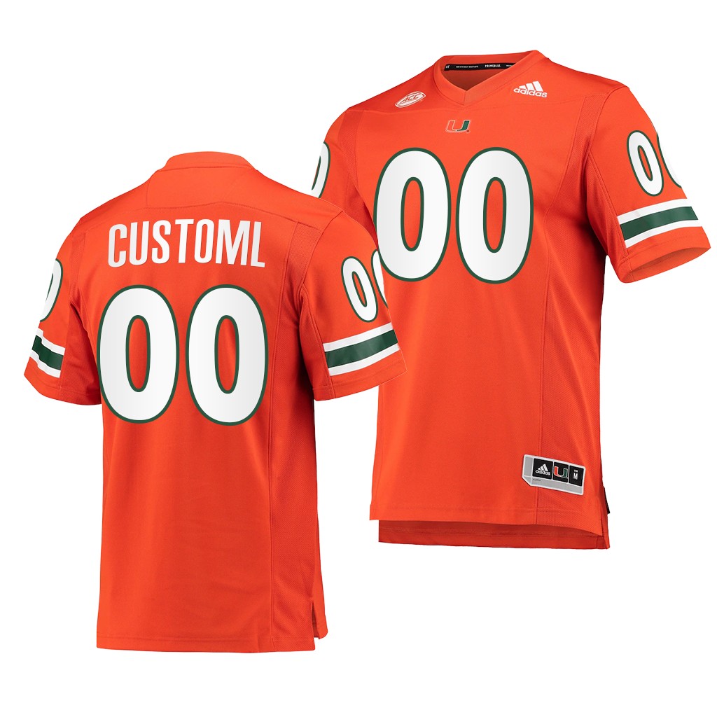 Miami Hurricanes Custom 00 Orange 2021-22 College Premier Jersey Men