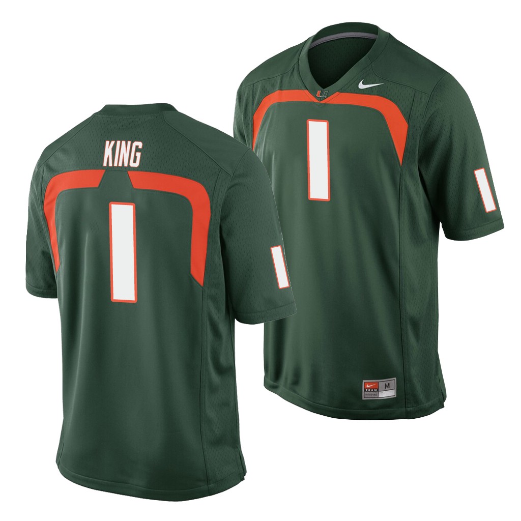 Miami Hurricanes D'Eriq King Green Game Men's College Jersey