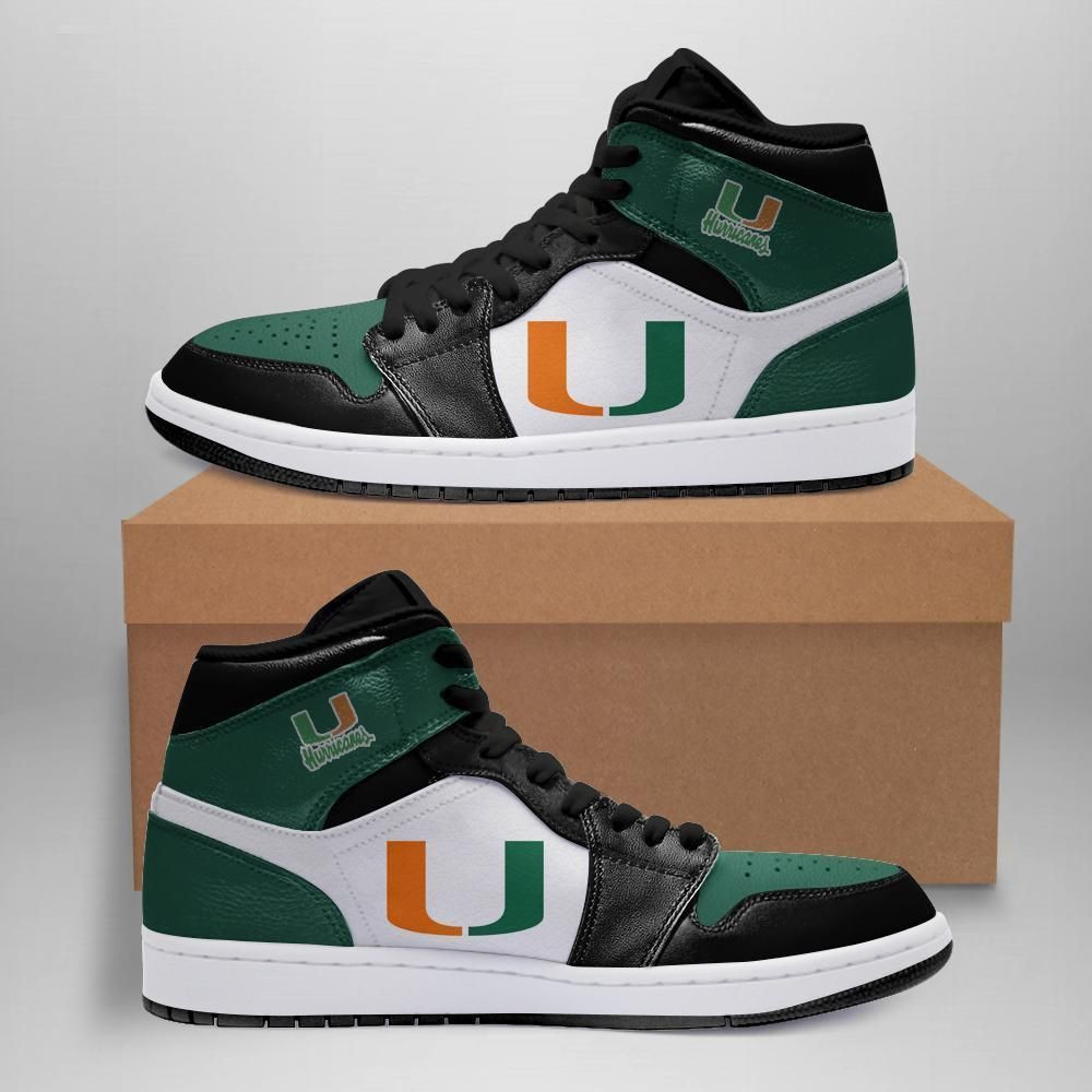 Miami Hurricanes NCAA Fashion The best sneakers High Top Air Jordan Sneaker, Air Jordan Hightop