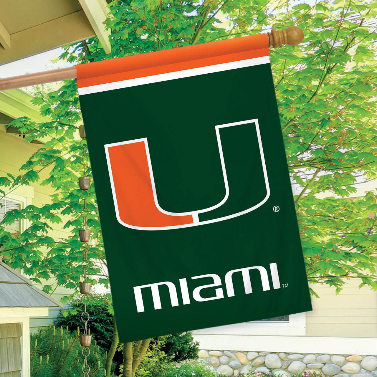 Miami Hurricanes NCAA Garden Flag, House Flag