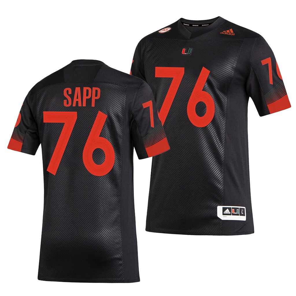 Miami Hurricanes Warren Sapp 76 Black Miami Nights 2.0 Premier Strategy Jersey Men