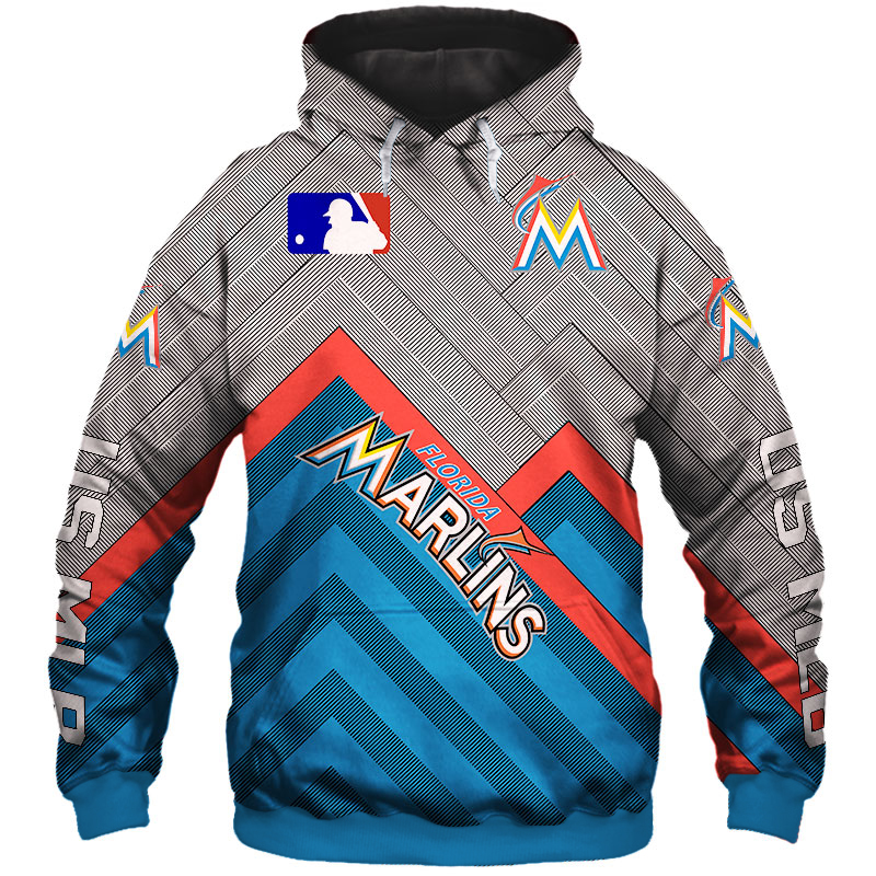 Miami Marlins 3D Hoodie Gift For Fans Baseball For Fans MLB