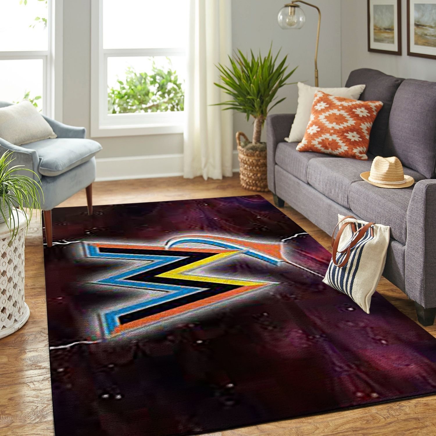 Miami Marlins Living Room Area Rectangle Rug
