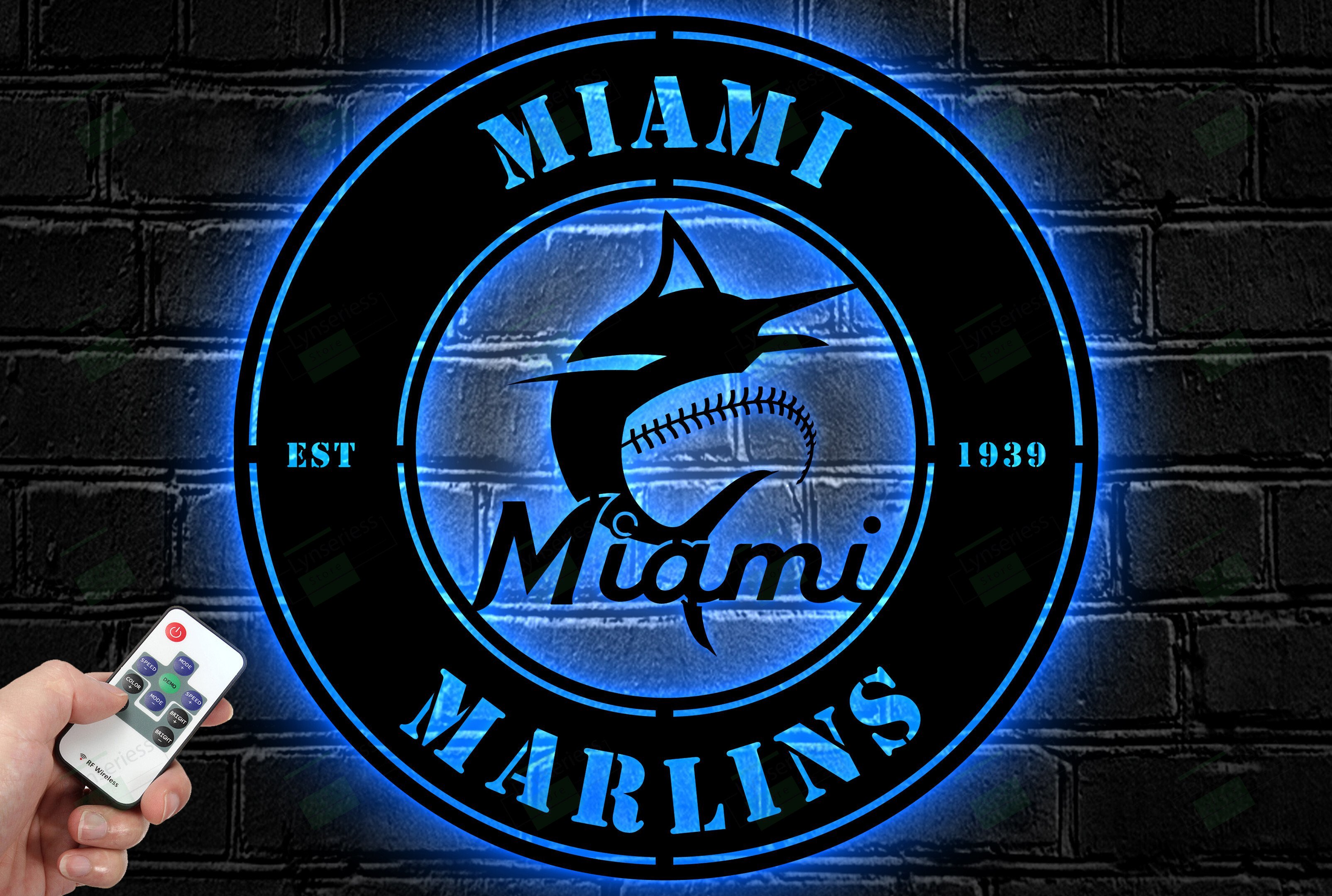Miami Marlins Metal Sign – Led Light Sign MLB