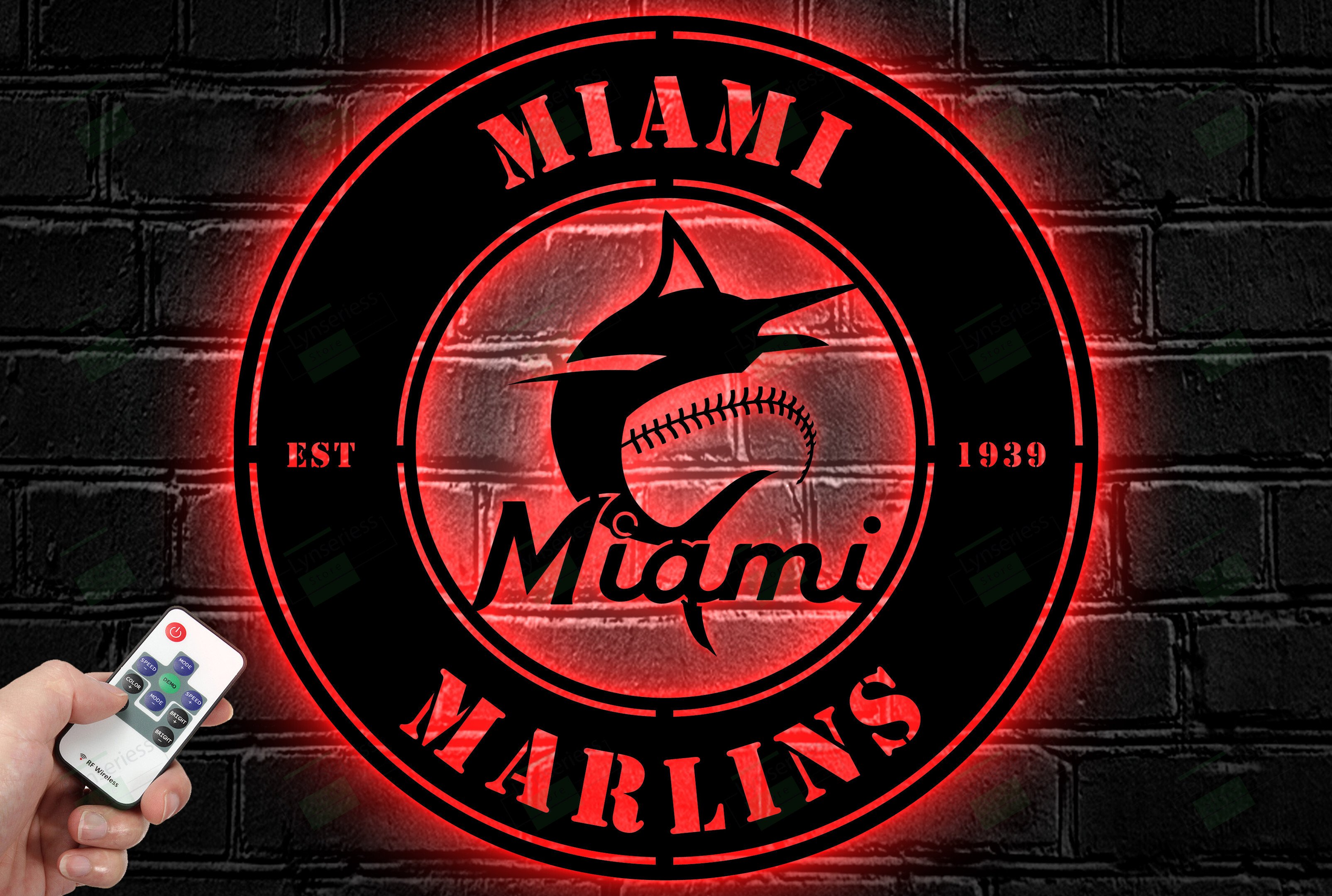Miami Marlins Metal Sign – Led Light Sign MLB