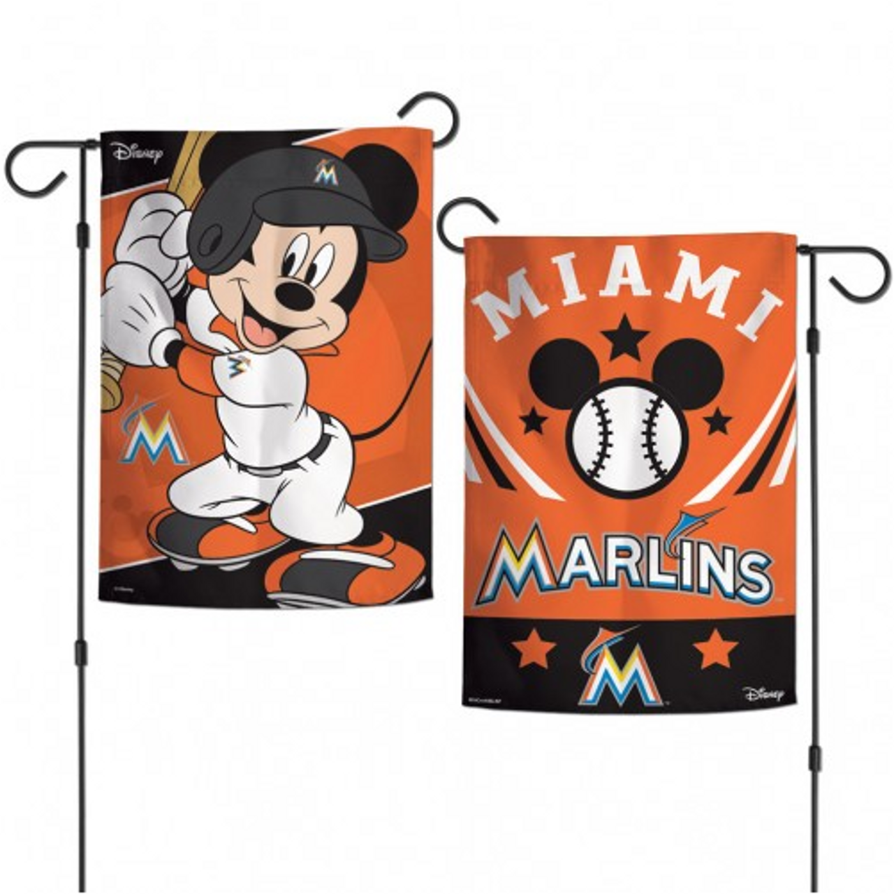 Miami Marlins Mickey Mouse Garden Flag, House Flag