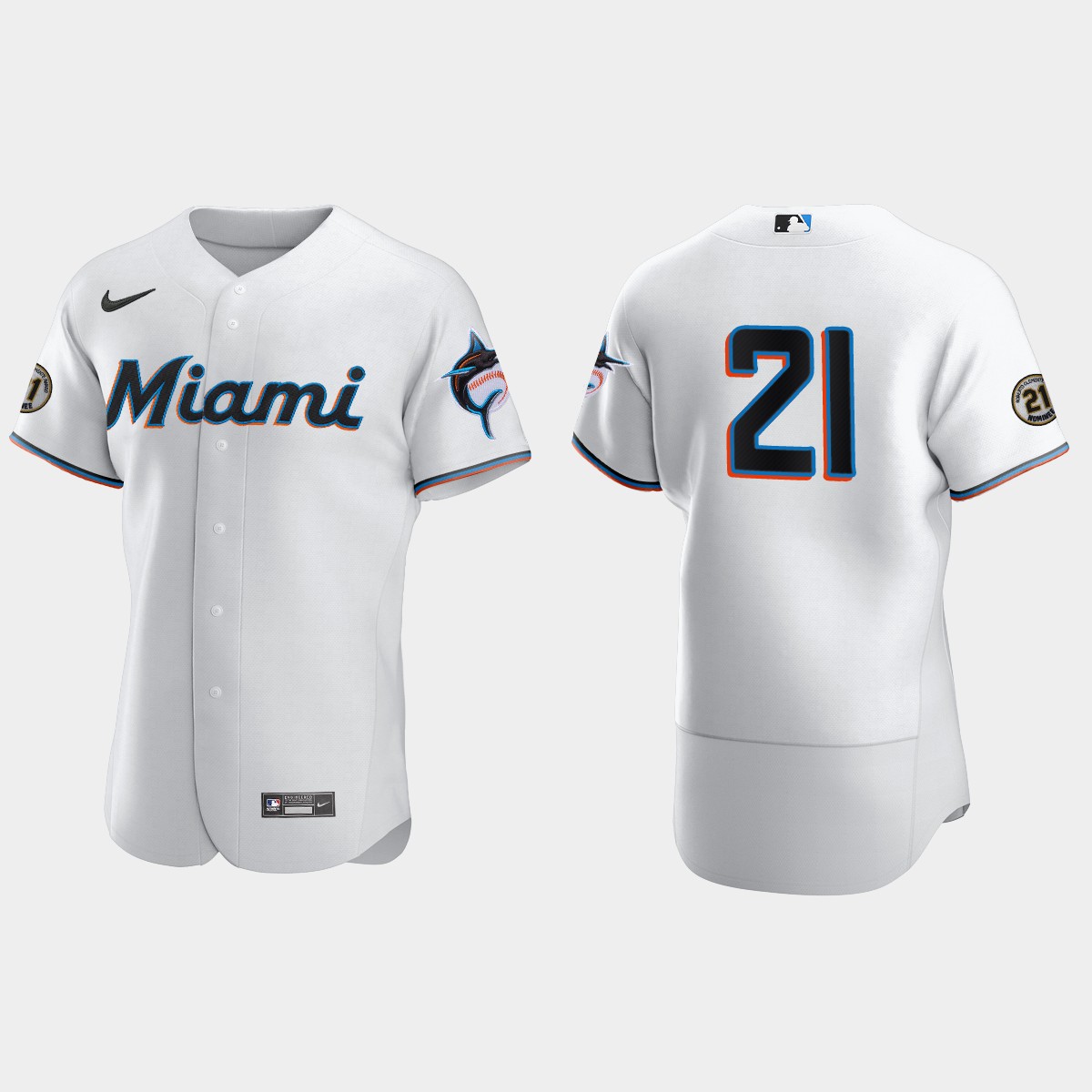 Miami Marlins Roberto Clemente Day Jersey - White