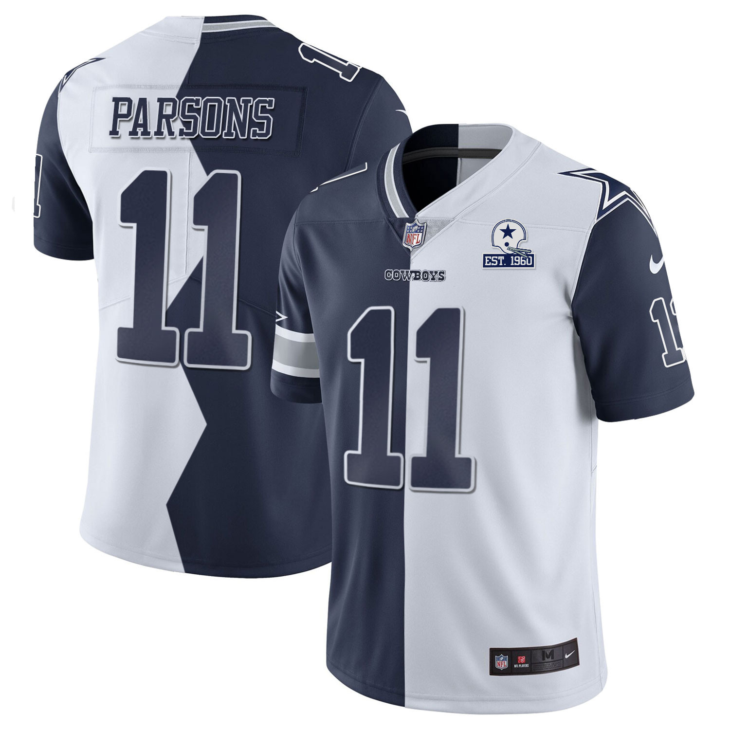 Micah Parsons Dallas Cowboys Split Jersey - All Stitched 