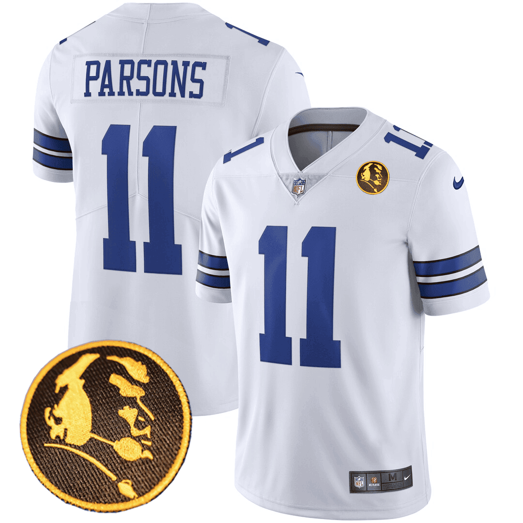 Micah Parsons Men's Dallas Cowboys John Madden Honoring Patch White Jersey - All Stitched 