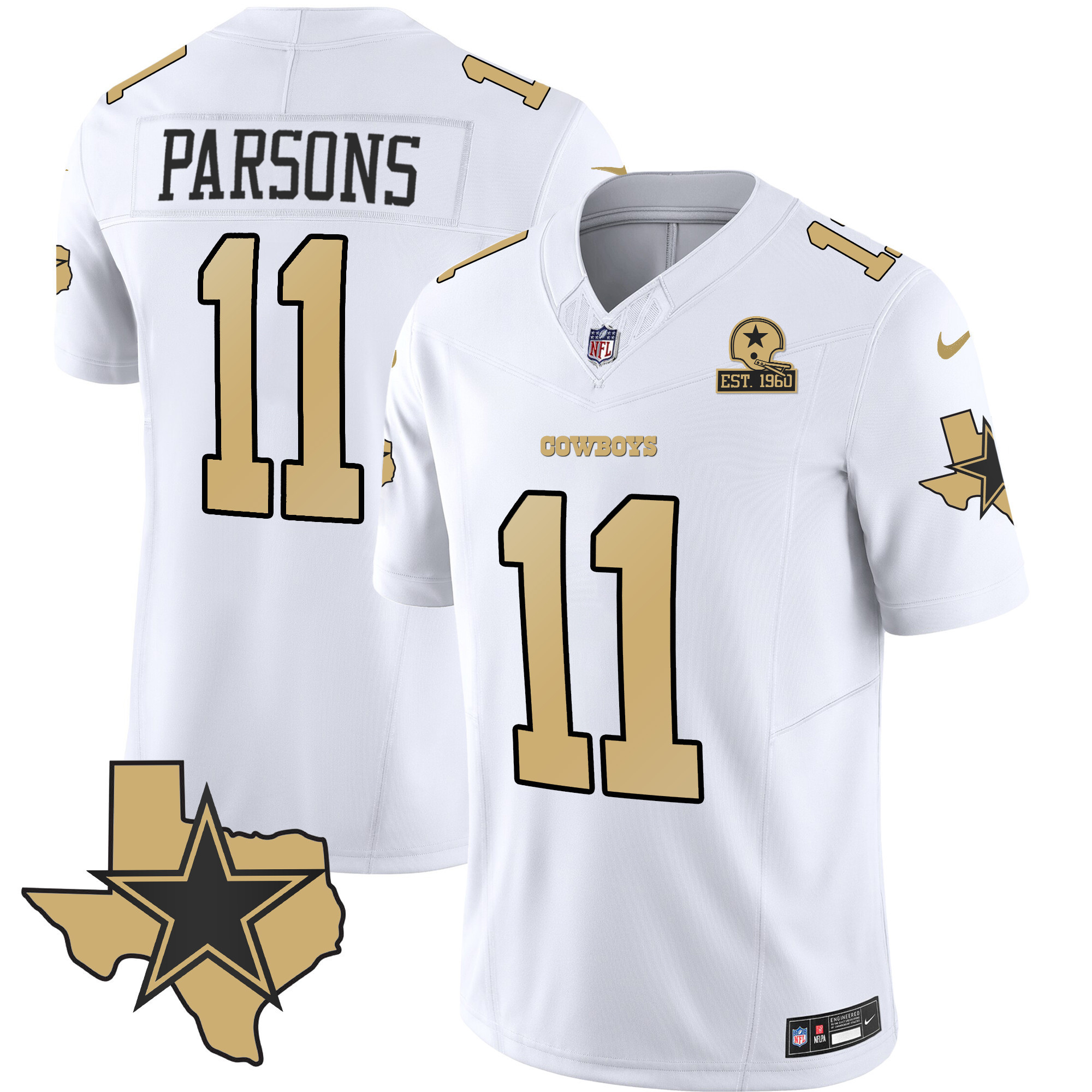Micah Parsons Men's Dallas Cowboys Special Vapor Limited White Jersey - All Stitched 