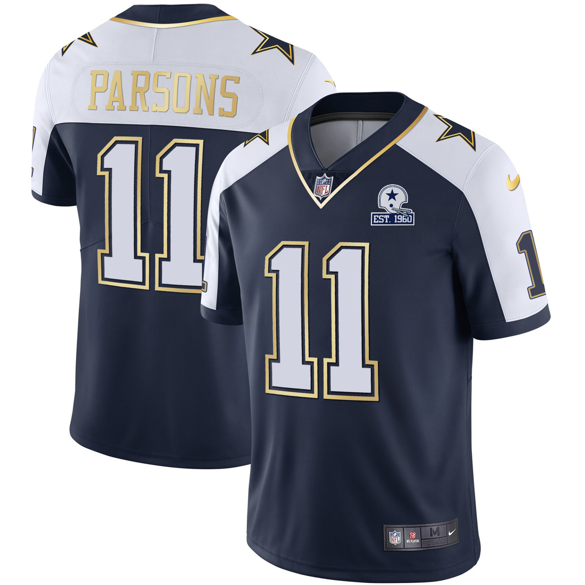 Micah Parsons Men's Dallas Cowboys Vapor Gold Alternate Jersey - All Stitched 