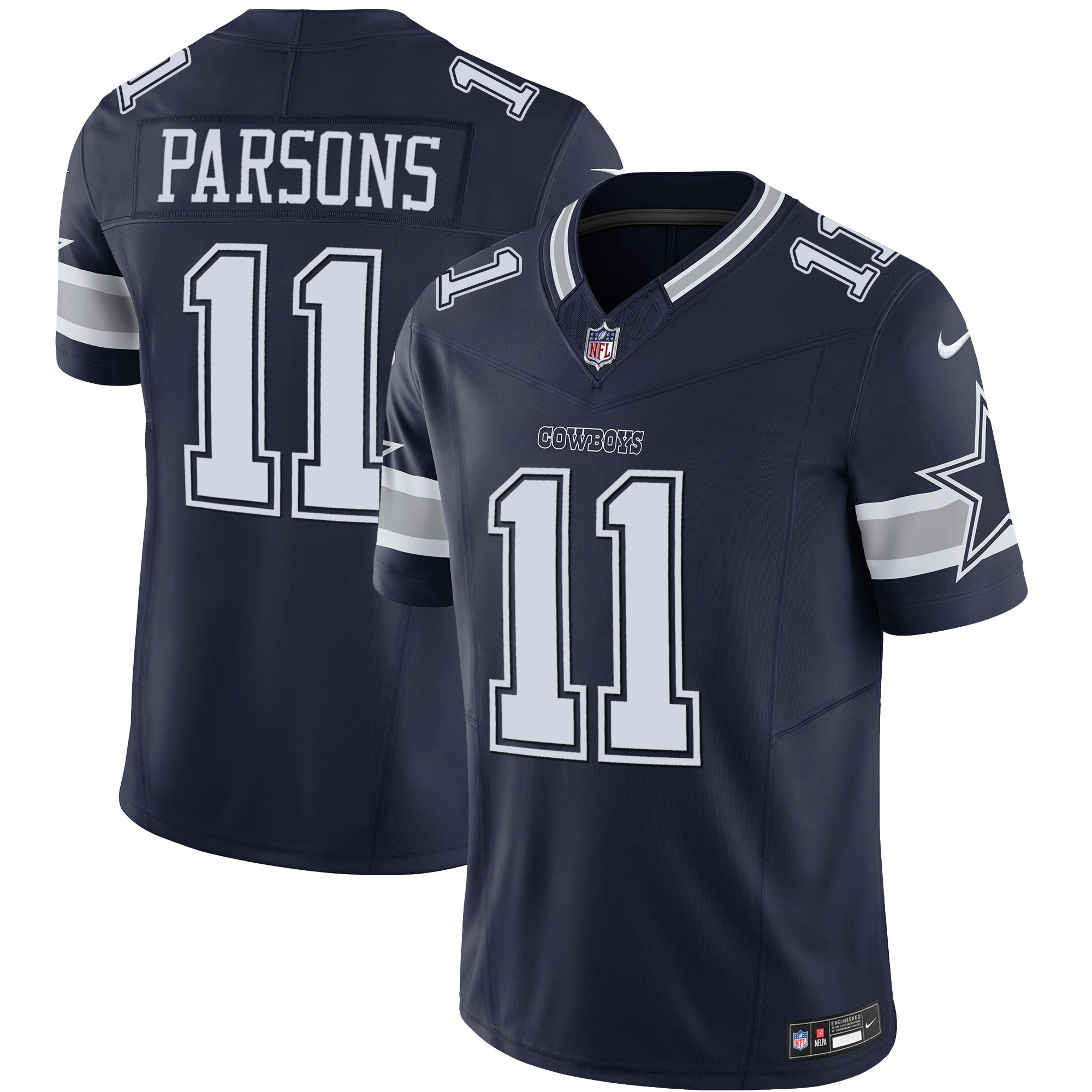 Micah Parsons Men's Dallas Cowboys Vapor Limited Navy Jersey - All Stitched 