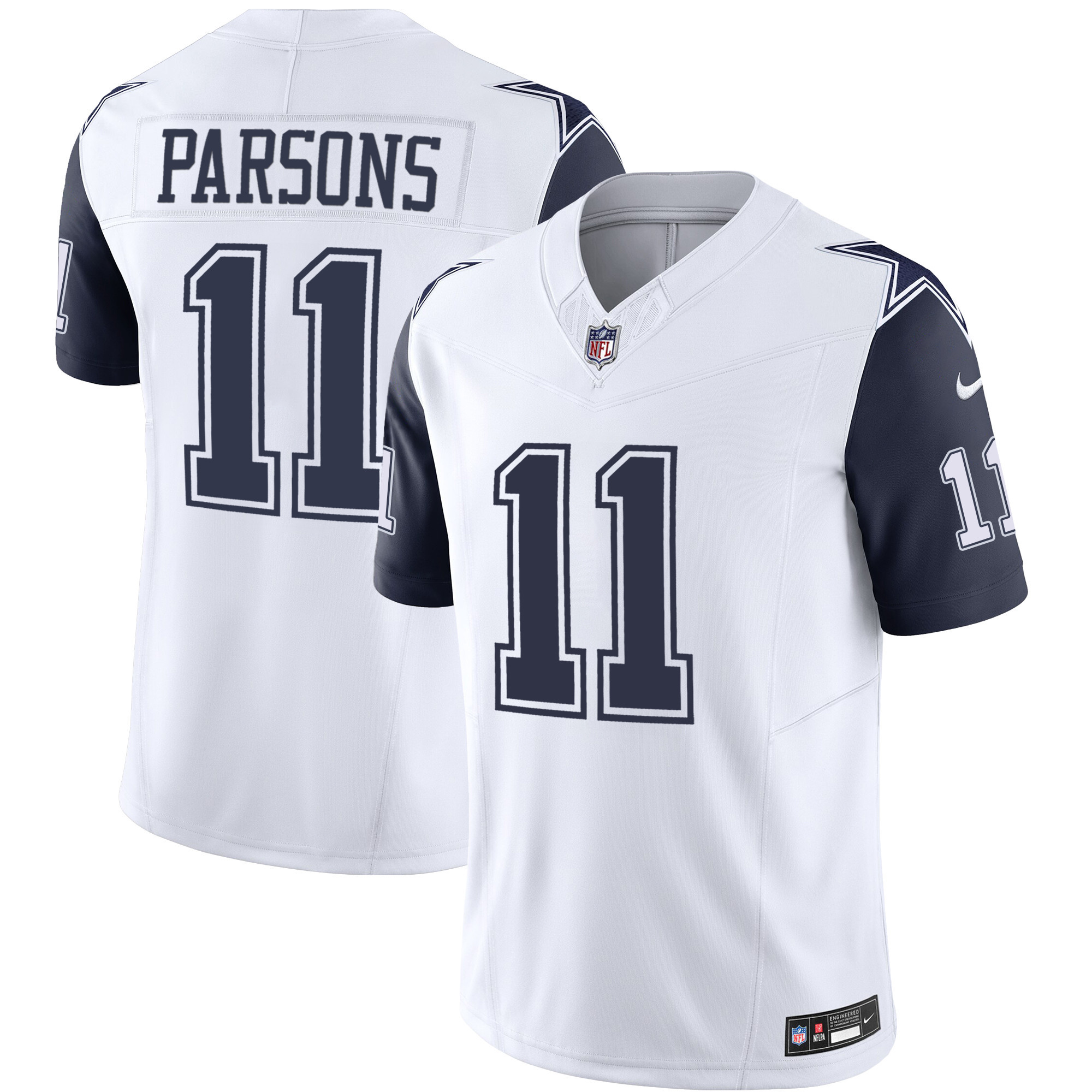 Micah Parsons Men's Dallas Cowboys Vapor Limited Navy Sleeves Jersey - All Stitched 
