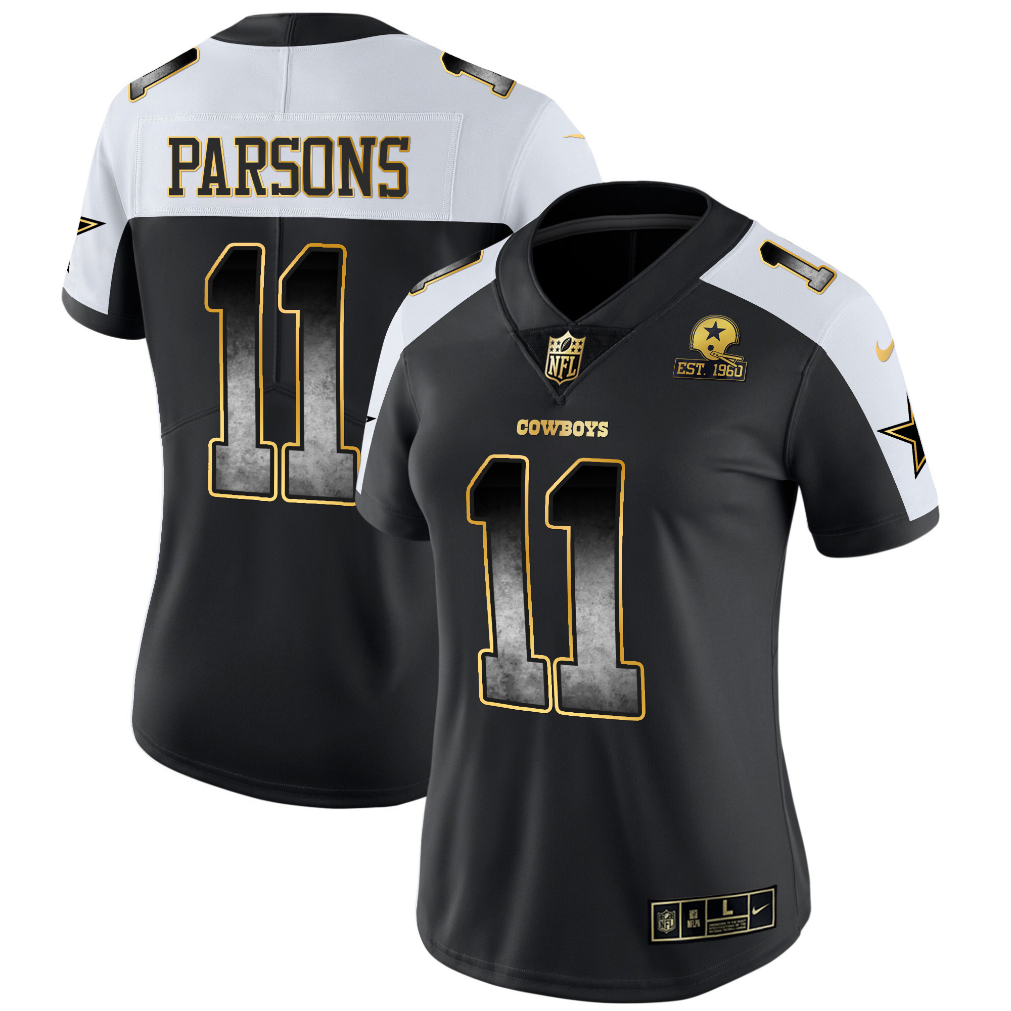 Micah Parsons Women's Dallas Cowboys Arch Smoke Vapor Alternate Jersey - All Stitched 