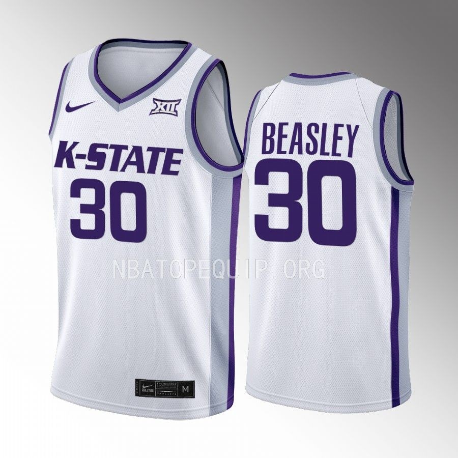 Michael Beasley Kansas State Wildcats White Jersey College