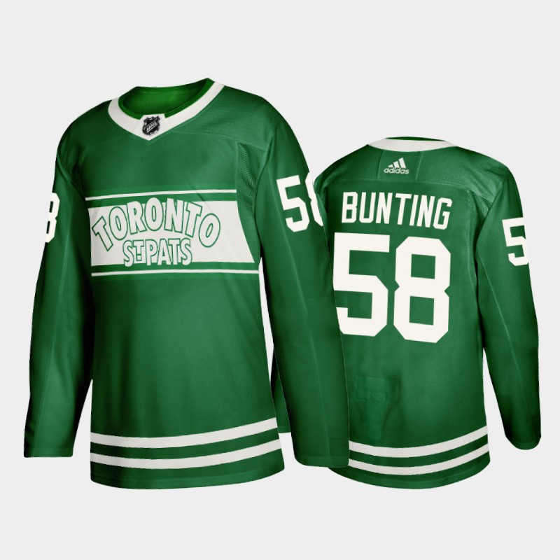 Michael Bunting Toronto Maple Leafs St. Patricks Day 2022 Jersey Green #58 Special Edition