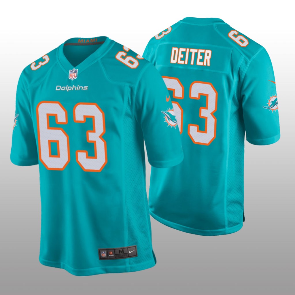 Michael Deiter Miami Dolphins Aqua NFL Draft Game Jersey