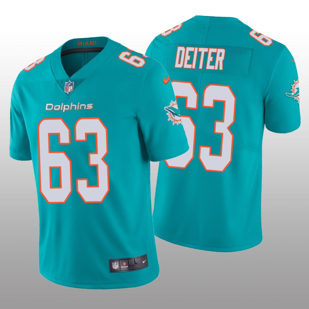 Michael Deiter Miami Dolphins Aqua NFL Draft Vapor Limited Jersey