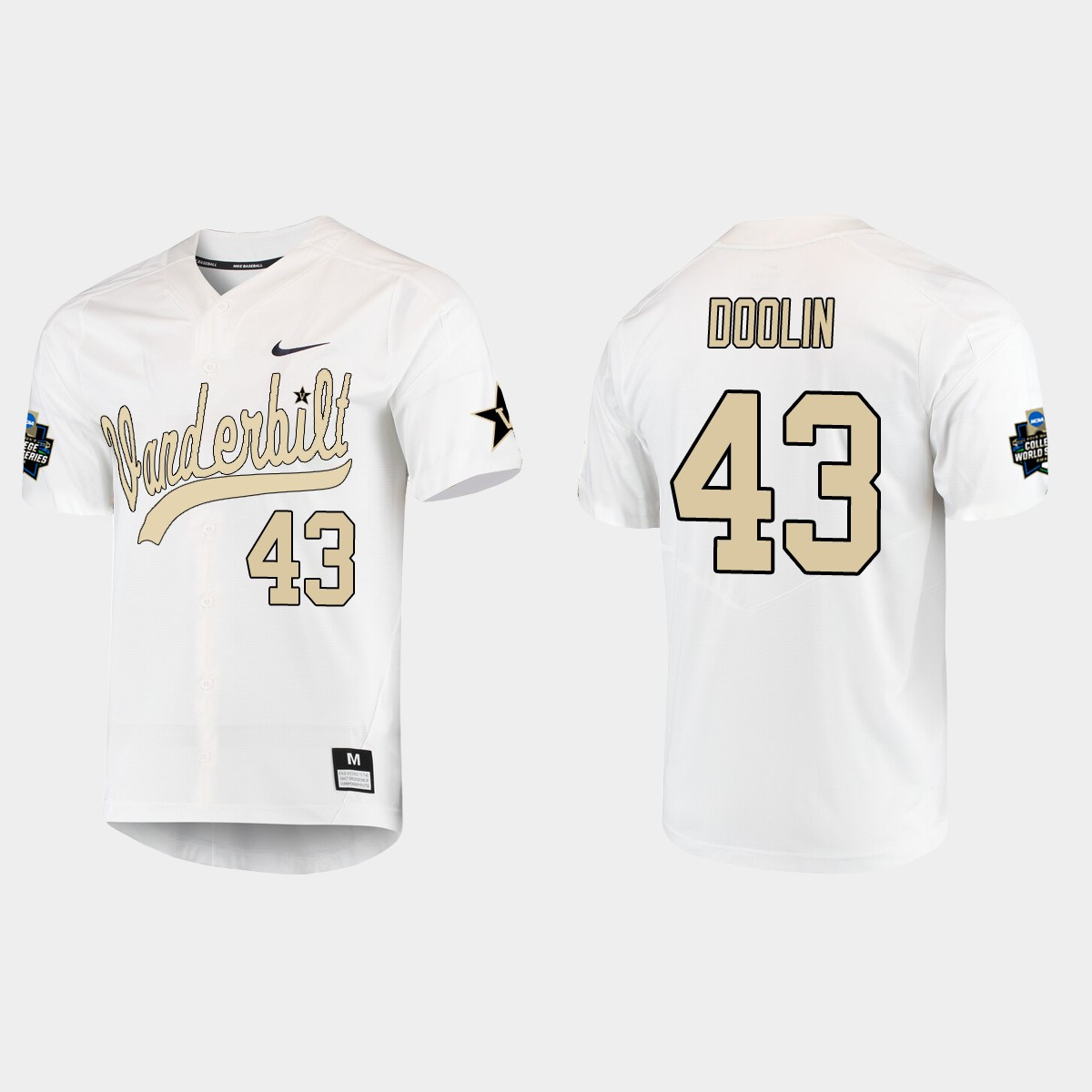 Michael Doolin Vanderbilt Commodores College World Series Jersey - White