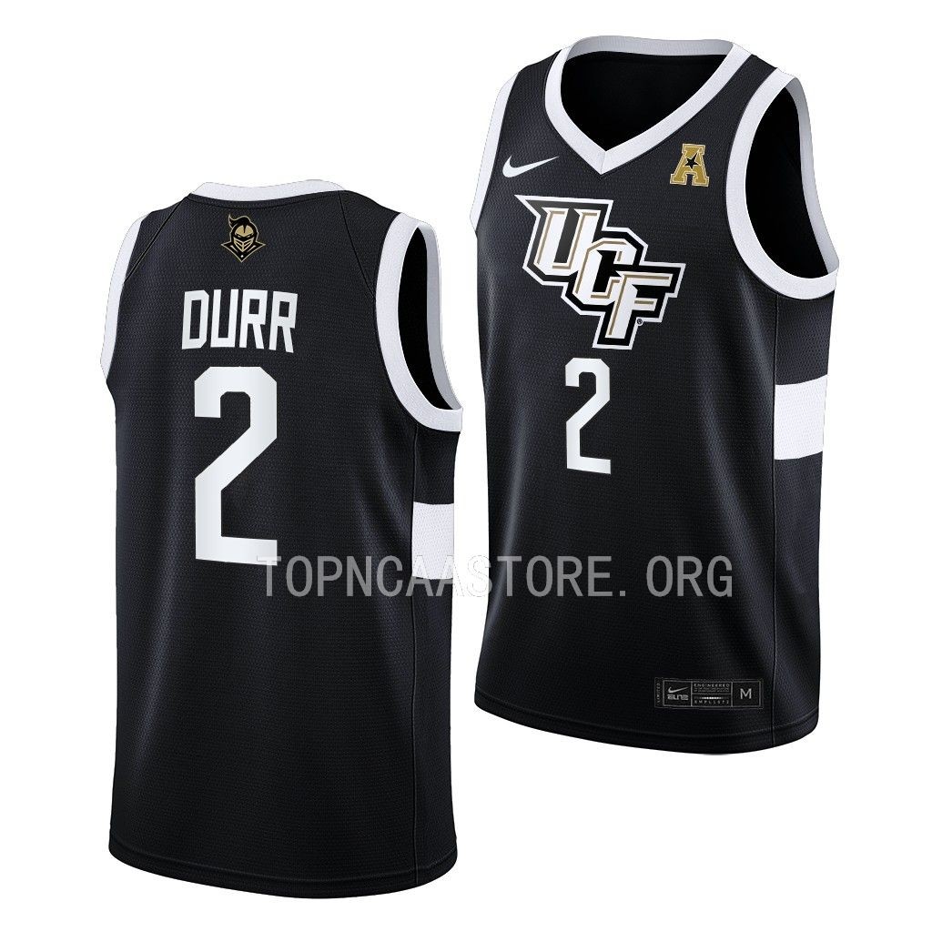 Michael Durr UCF Knights #2 Black College Jersey 2022-23 Away