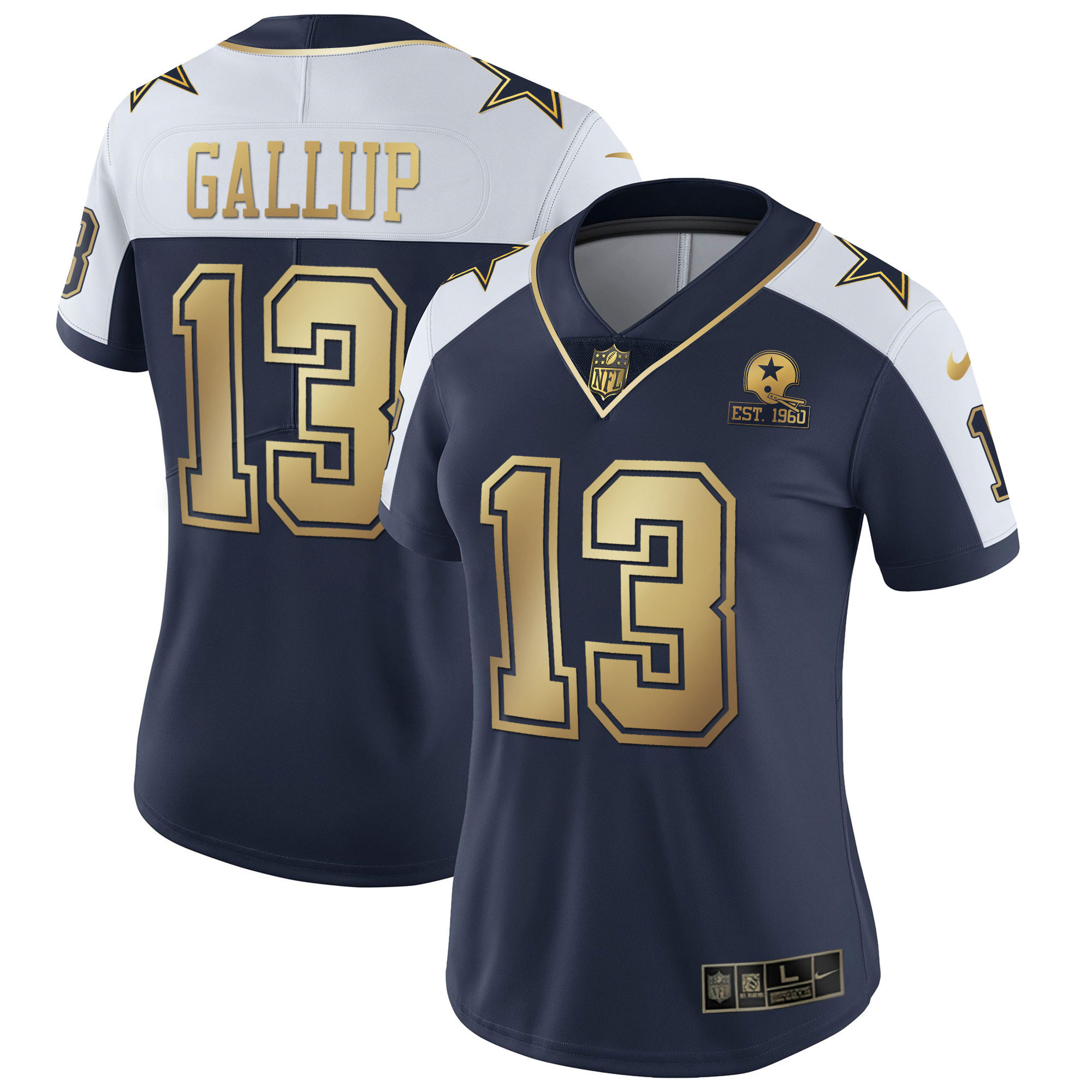 Michael Gallup Dallas Cowboys Alternate Vapor Navy Gold Limited Jersey - All Stitched 