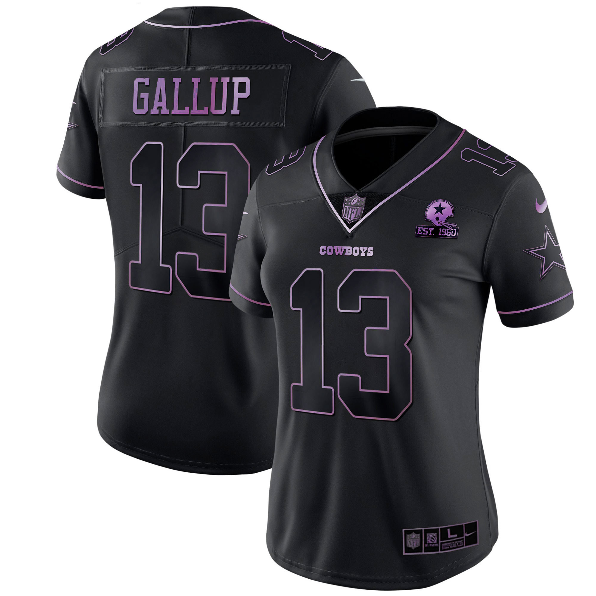 Michael Gallup Dallas Cowboys Deep Purple Vapor Limited Est 1960 Patch Jersey - All Stitched 