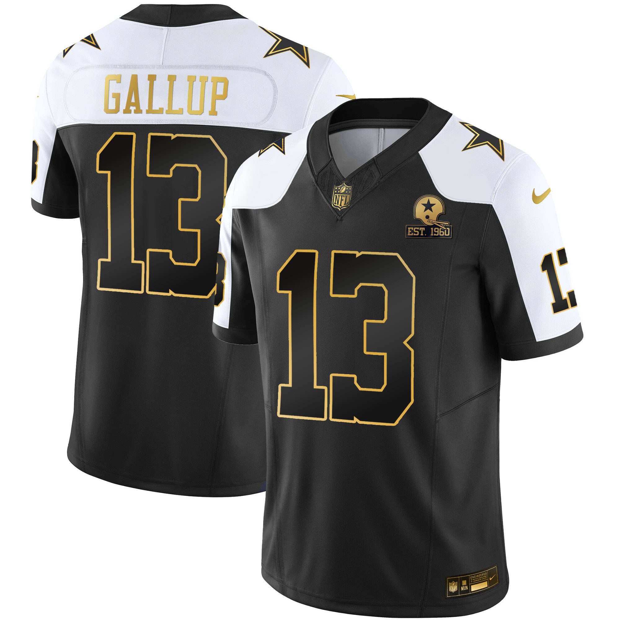 Michael Gallup Men's Dallas Cowboys Throwback Limited Vapor 2004 Black Gold Jersey - All Stitched 