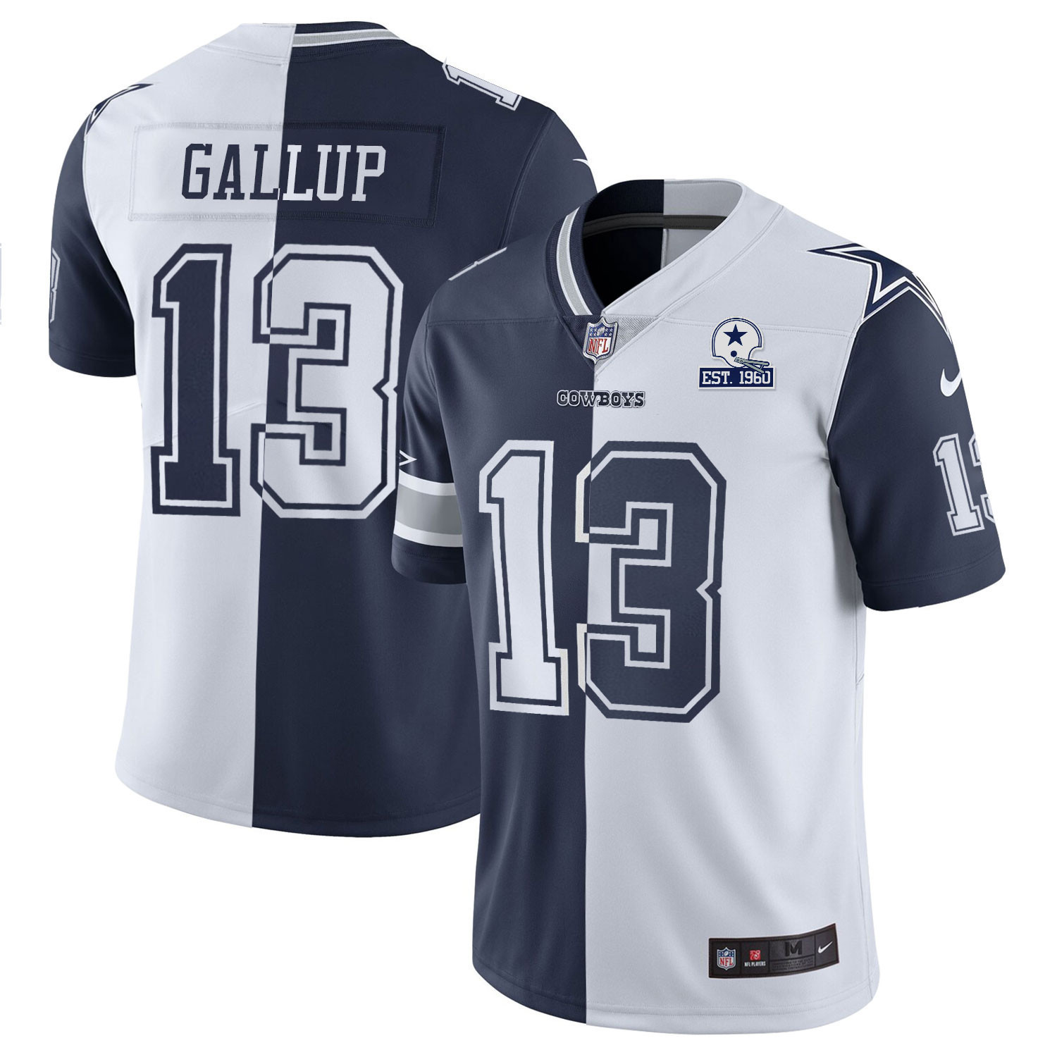 Michael Gallup Women's Dallas Cowboys Gold & Split Vapor Est 1960 Patch Split Jersey - All Stitched 