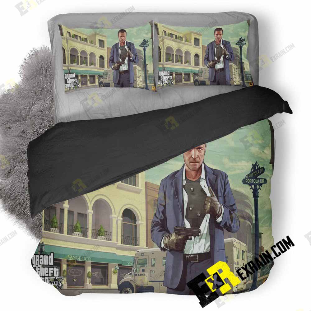 Michael Gtav Wallpaper 3D Customized Duvet Cover Bedding Set