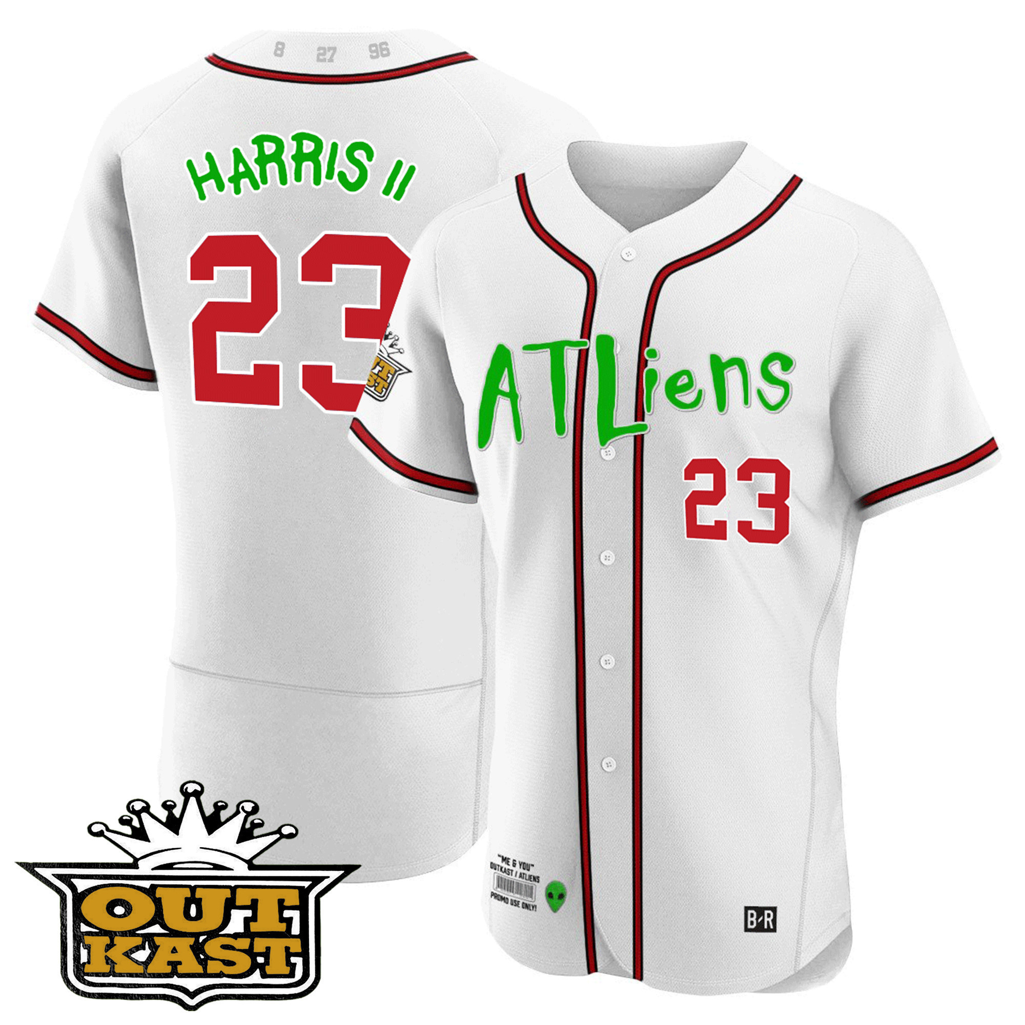 Michael Harris II Men's Atlanta Braves Atliens Flex Base White Jersey - All Stitched