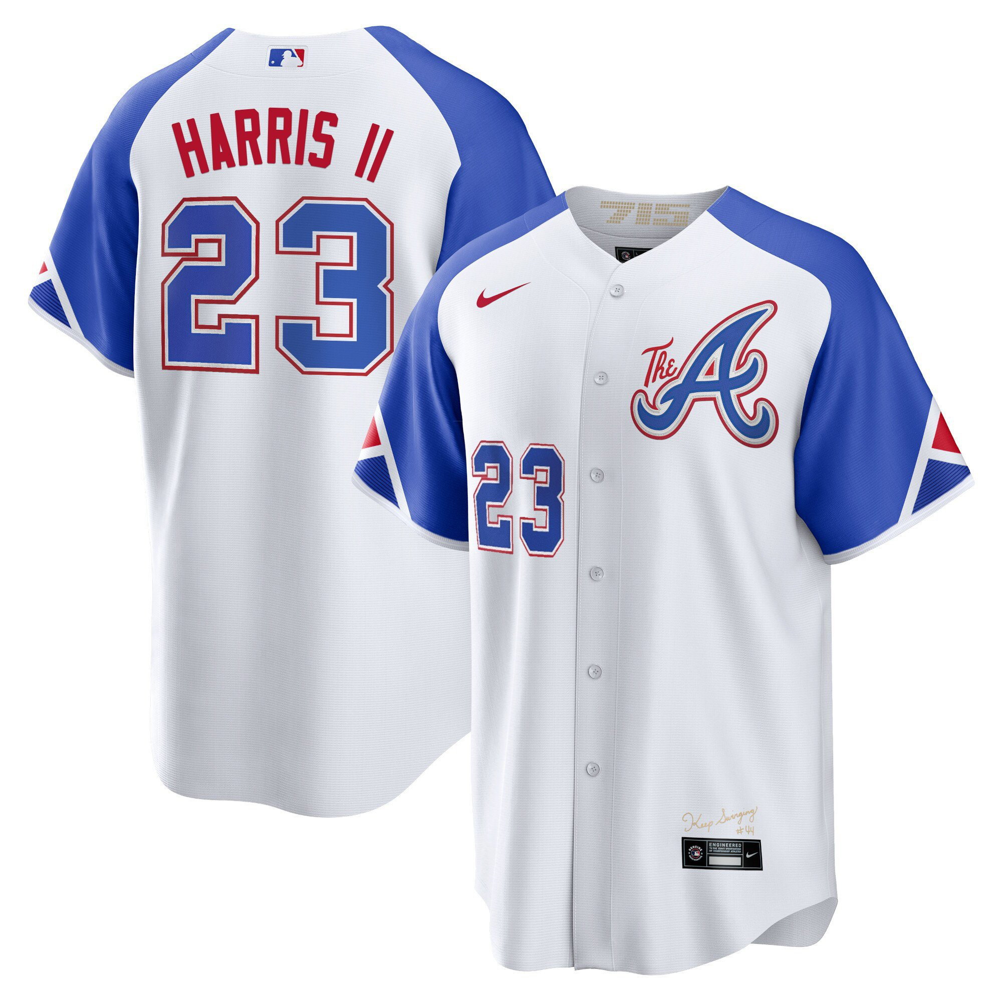Michael Harris II Men's Atlanta Braves Champions City Connect Gold Cool Base Jersey - All Stitched