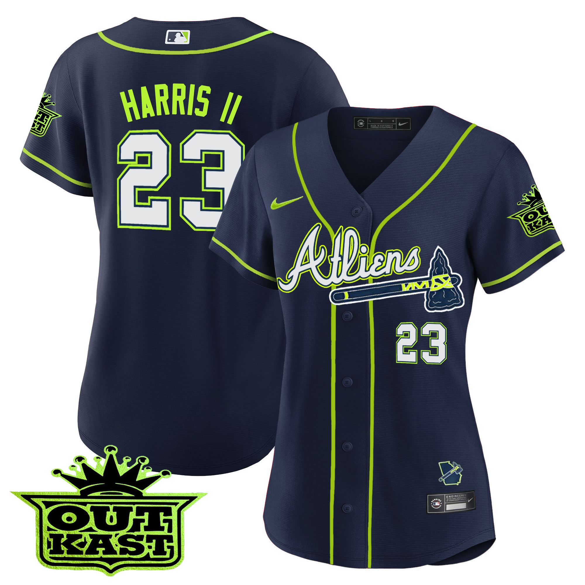 Michael Harris II Women's Atlanta Braves Atliens Jersey - All Stitched