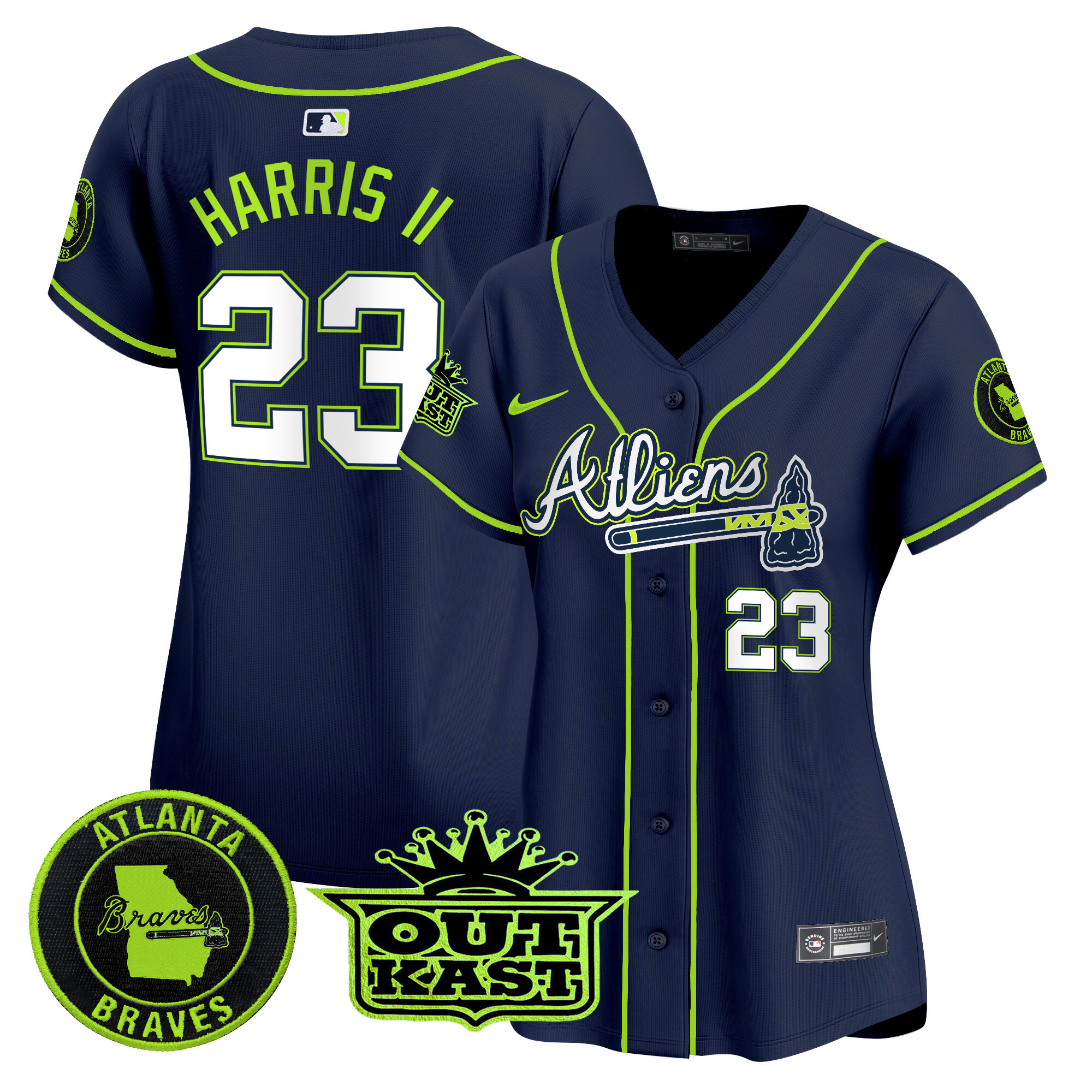 Michael Harris II Women's Atlanta Braves Atliens Vapor Premier Limited Jersey - All Stitched