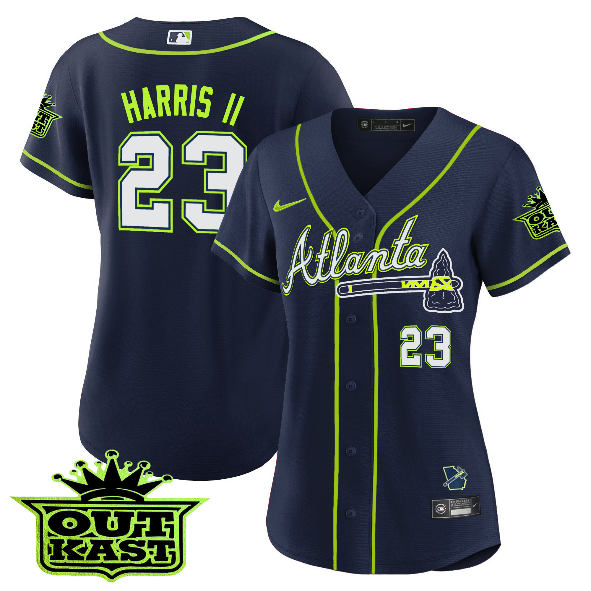 Michael Harris II Women's Atlanta Braves Outkast Baseball V3 Atliens Jersey - All Stitched