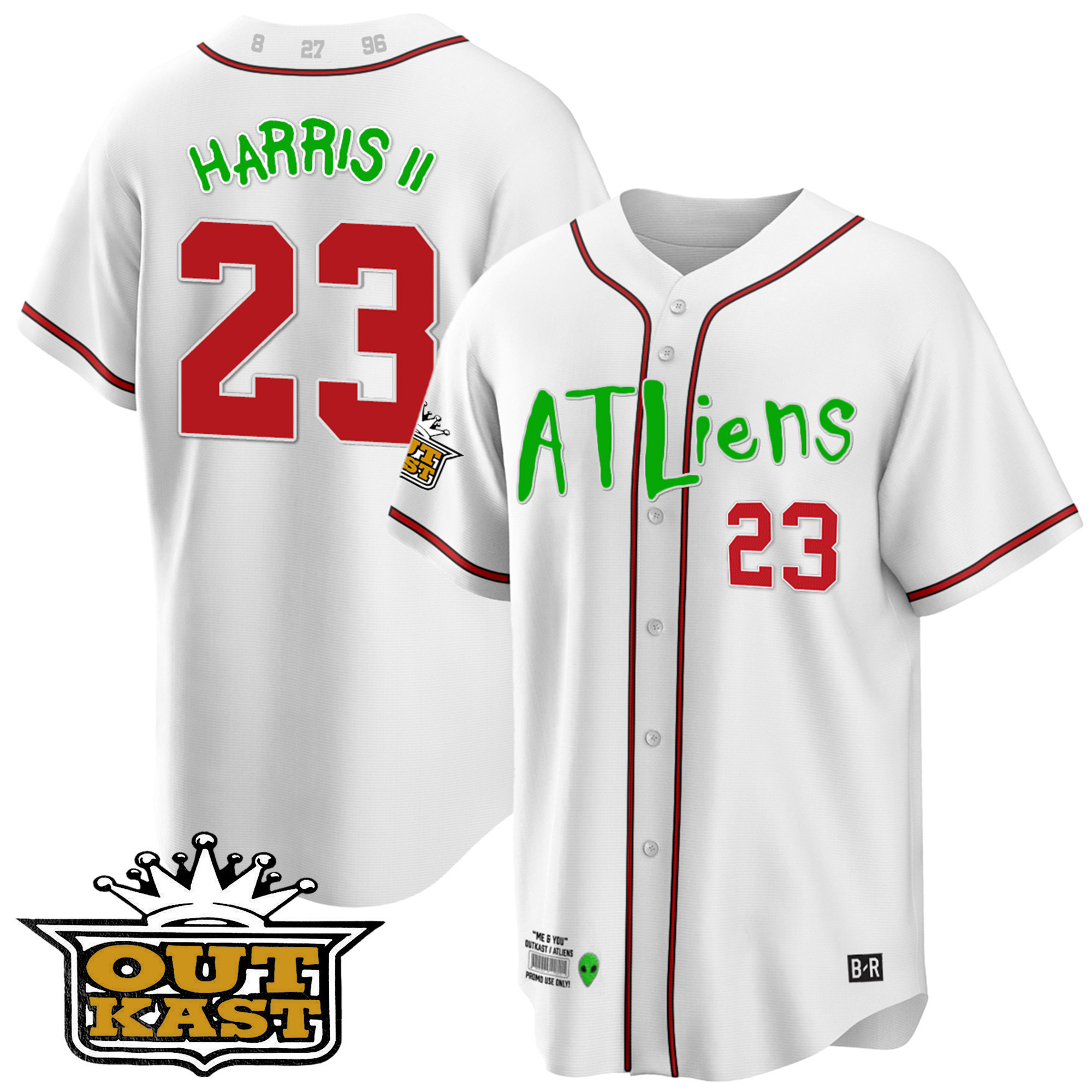 Michael Harris II Youth's Atlanta Braves Atliens Cool Base White Jersey - All Stitched