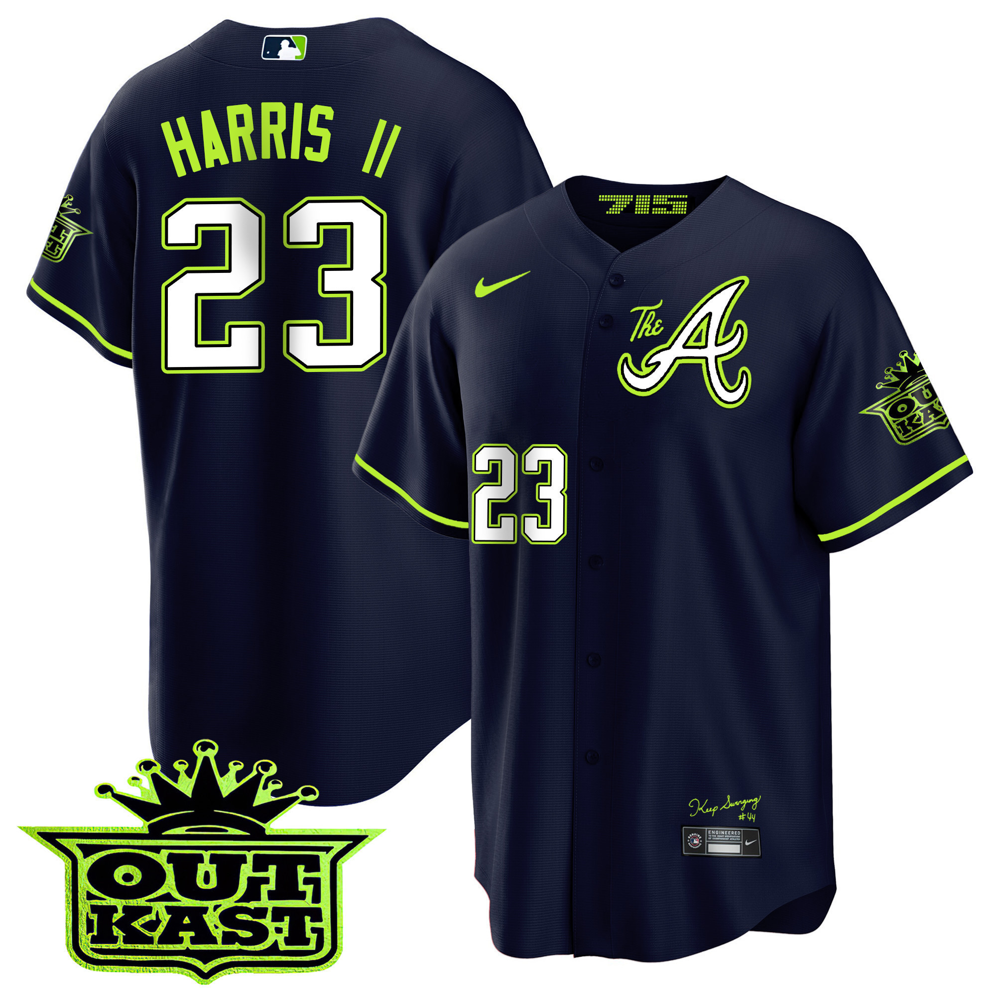 Michael Harris II Youth's Atlanta Braves Atliens The A Cool Base Jersey - All Stitched