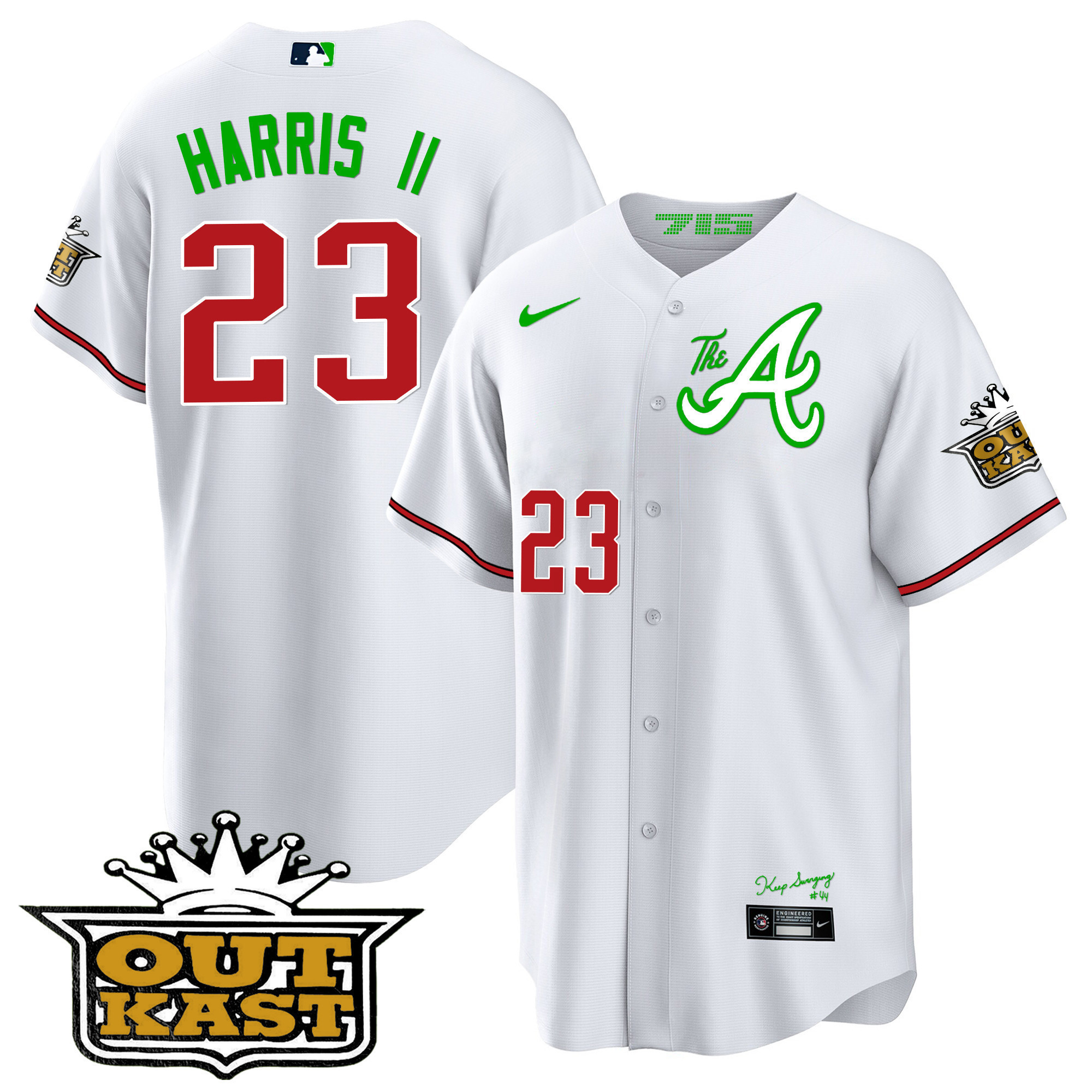 Michael Harris II Youth's Atlanta Braves Atliens The A Cool Base White Jersey - All Stitched