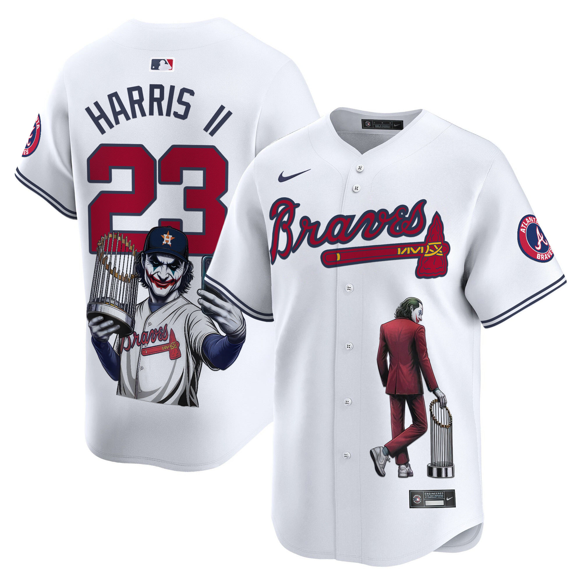 Michael Harris IIUnisex Atlanta Braves Joker Vapor Premier Limited White Jersey - Printed