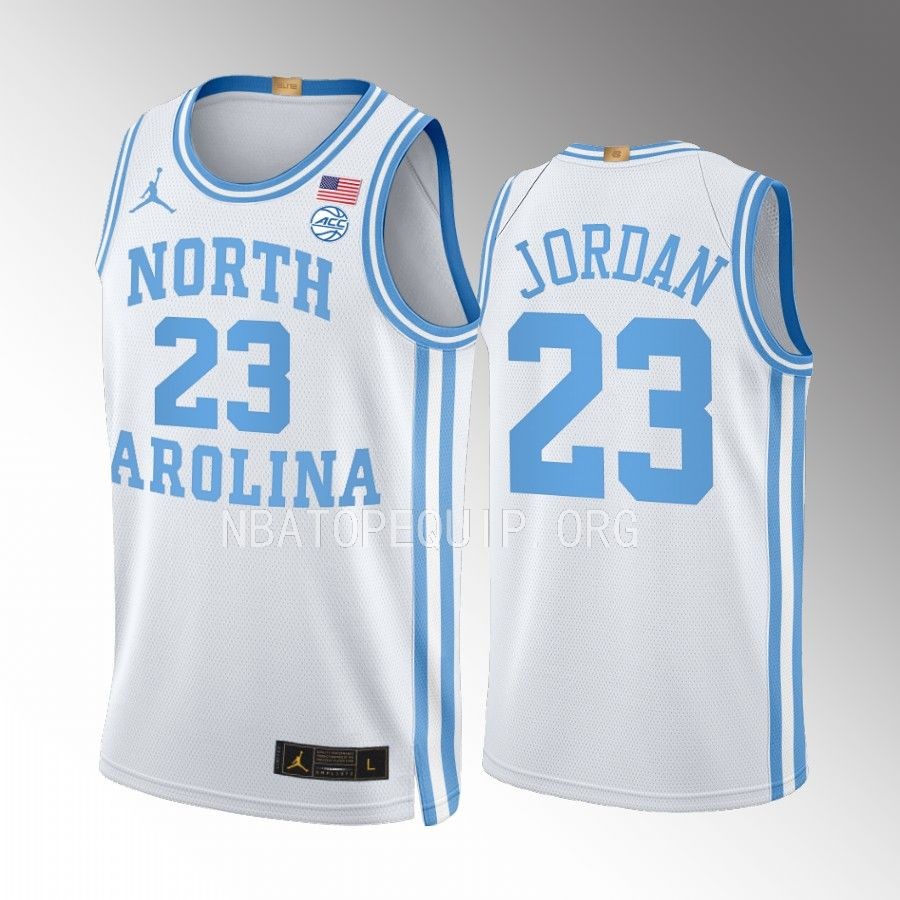 Michael Jordan UNC Tar Heels White Jersey Throwback Elite