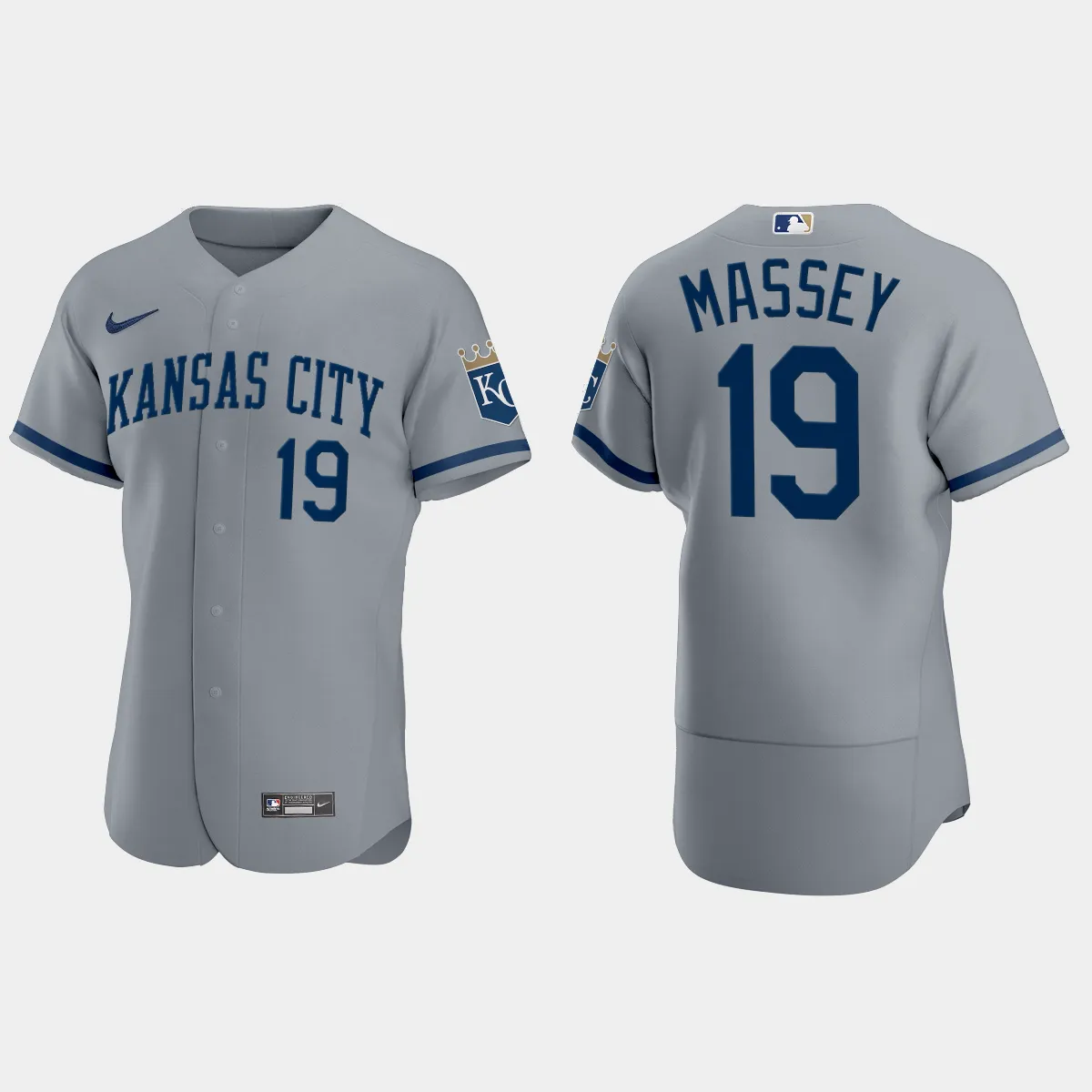 Michael Massey Kansas City Royals Jersey - Gray