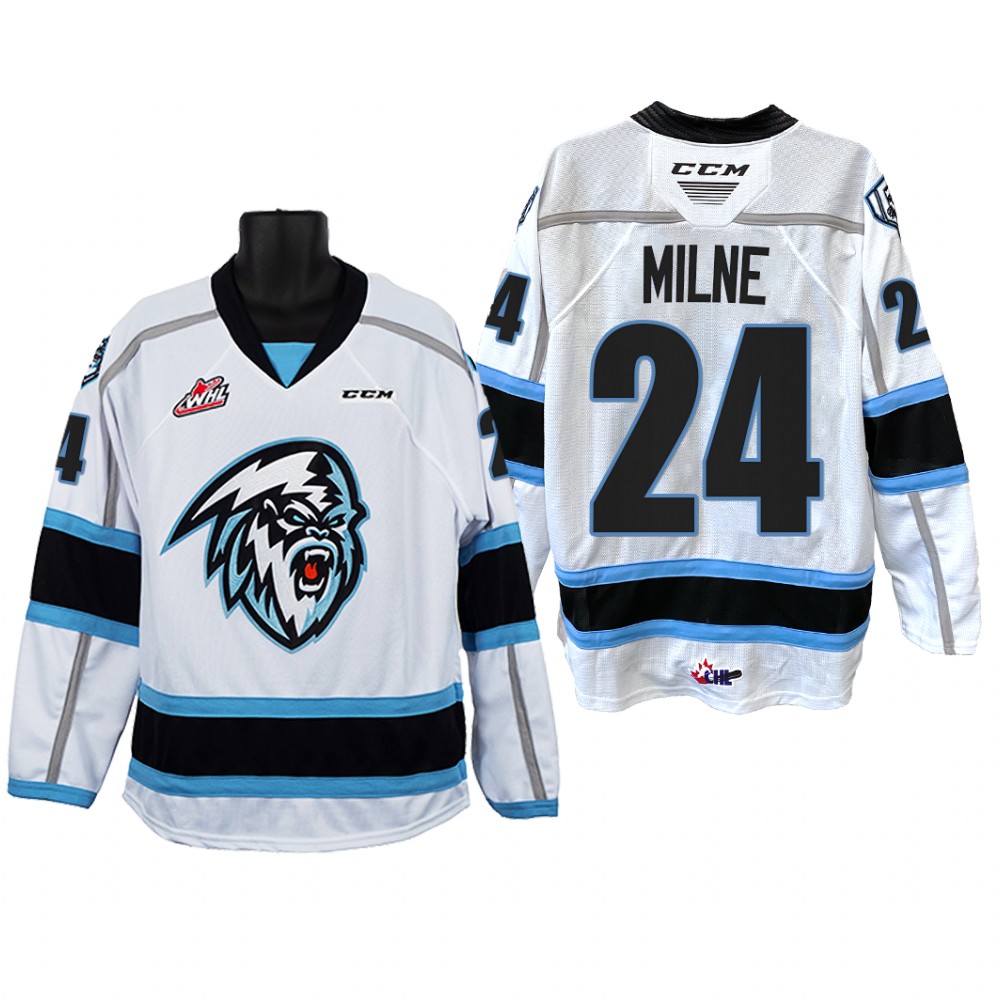 Michael Milne Winnipeg Ice WHL White Jersey 2022