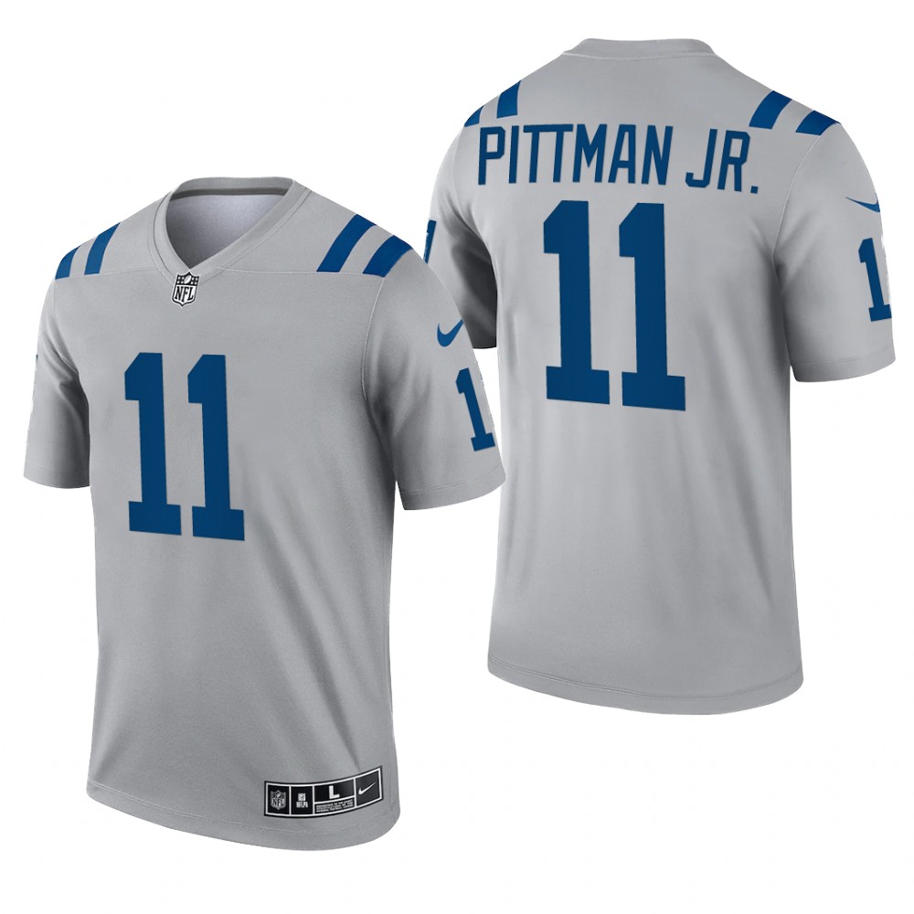 Michael Pittman Jr. Indianapolis Colts Gray Jersey Inverted Legend - Men's