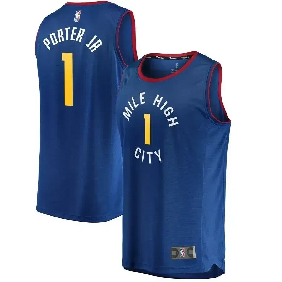 Michael Porter Jr. Denver Nuggets Fast Break Jersey – Statement Edition – Blue