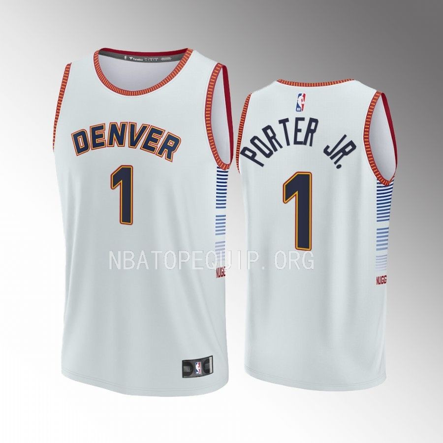 Michael Porter Jr. Nuggets #1 Gray Jersey Fast Break Fastbreak 2022-23 City Edition