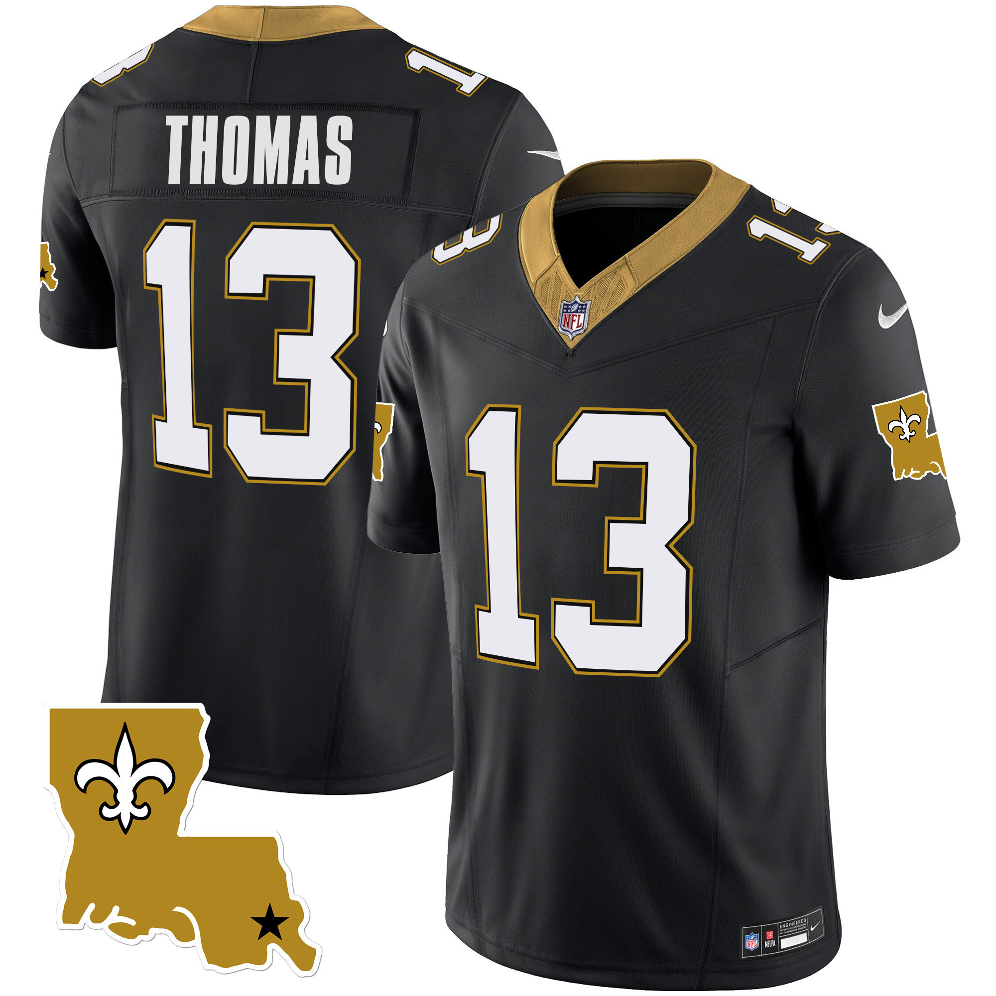 Michael Thomas Men's New Orleans Saints 1987 Legacy Vapor Black Jersey - All Stitched 