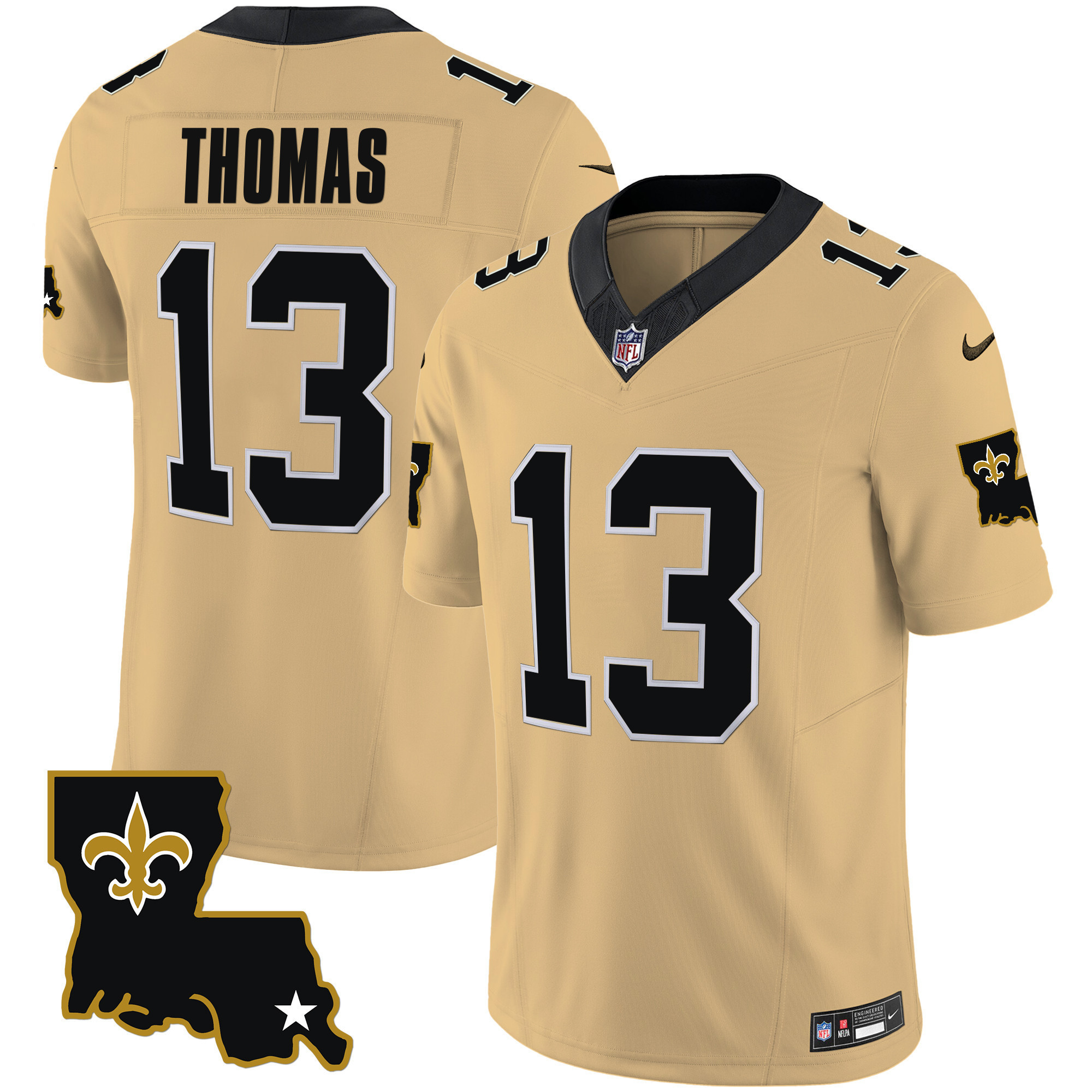 Michael Thomas Men's New Orleans Saints 1987 Legacy Vapor Gold Jersey - All Stitched 