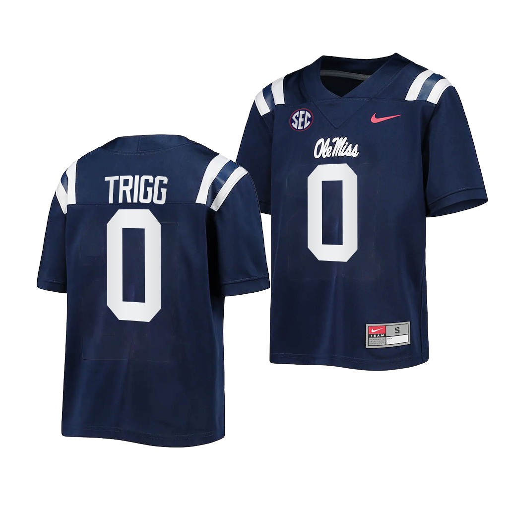 Michael Trigg Ole Miss Rebels Navy 2022-23 Untouchable Game Youth Jersey
