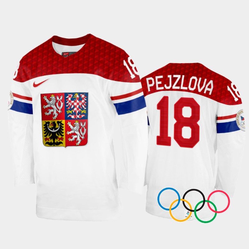 Michaela Pejzlova Czech Republic Women's White Home Jersey 2022 Winter Olympics