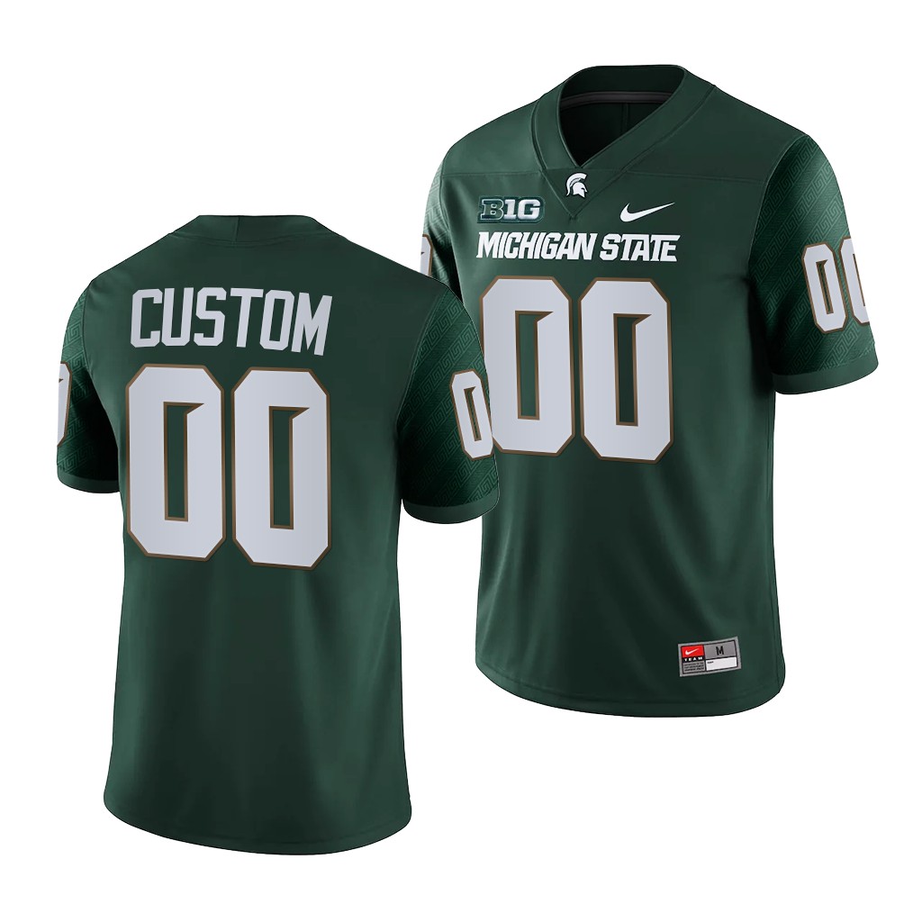 Michigan State Spartans 00 Custom Green 2021-22 College Game Jersey Men