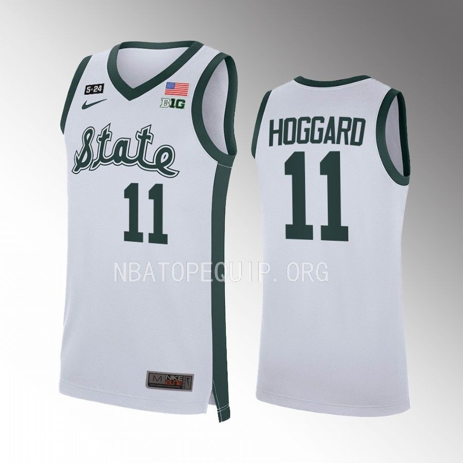 Michigan State Spartans A.J. Hoggard Jersey 2022-23 Retro White Limited Uniform